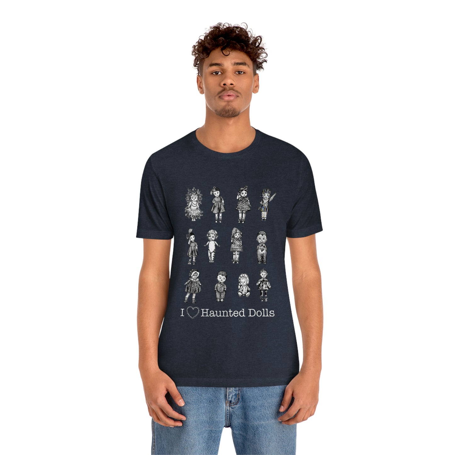 Scared & Alone Haunted Doll Unisex Jersey Short Sleeve Tee