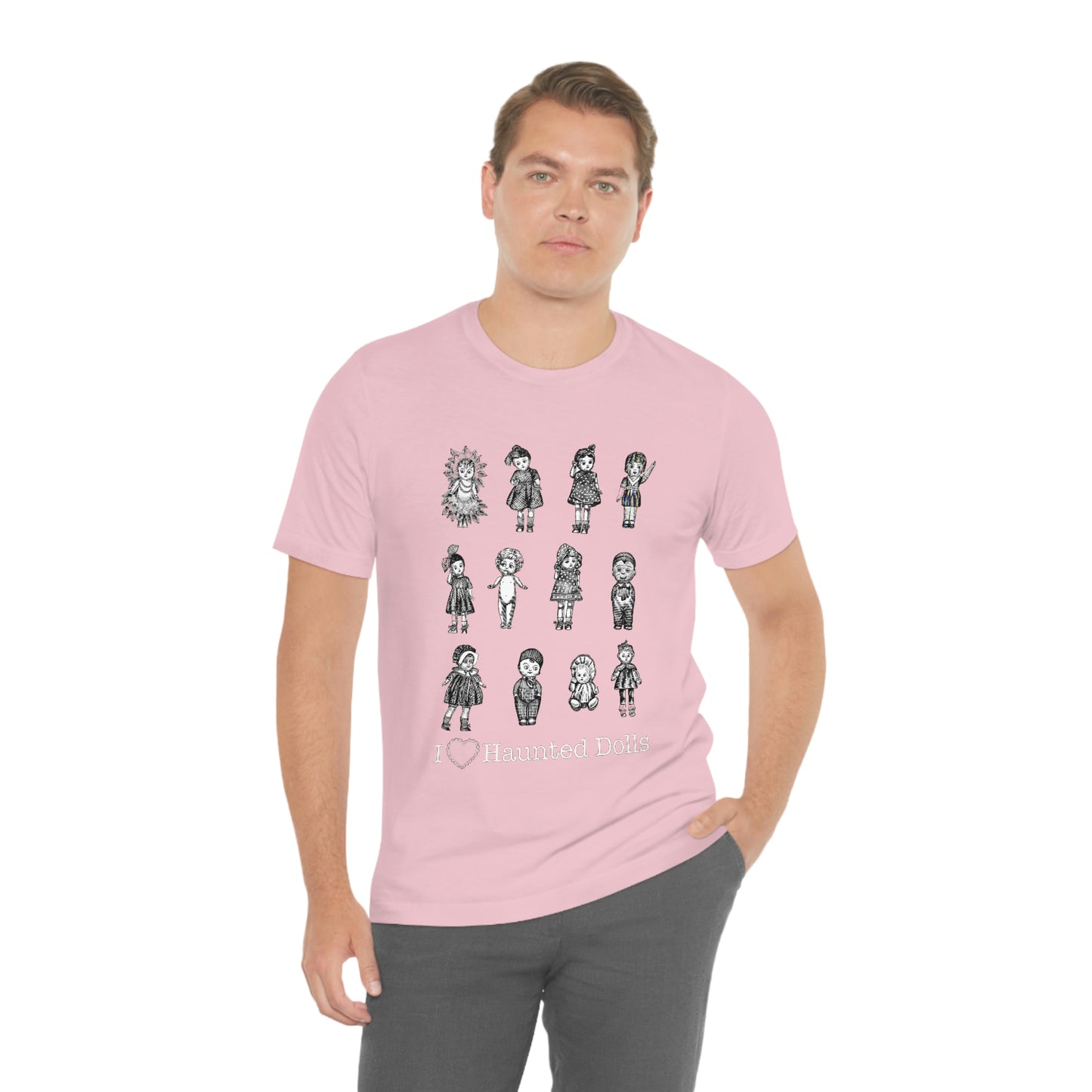 Scared & Alone Haunted Doll Unisex Jersey Short Sleeve Tee
