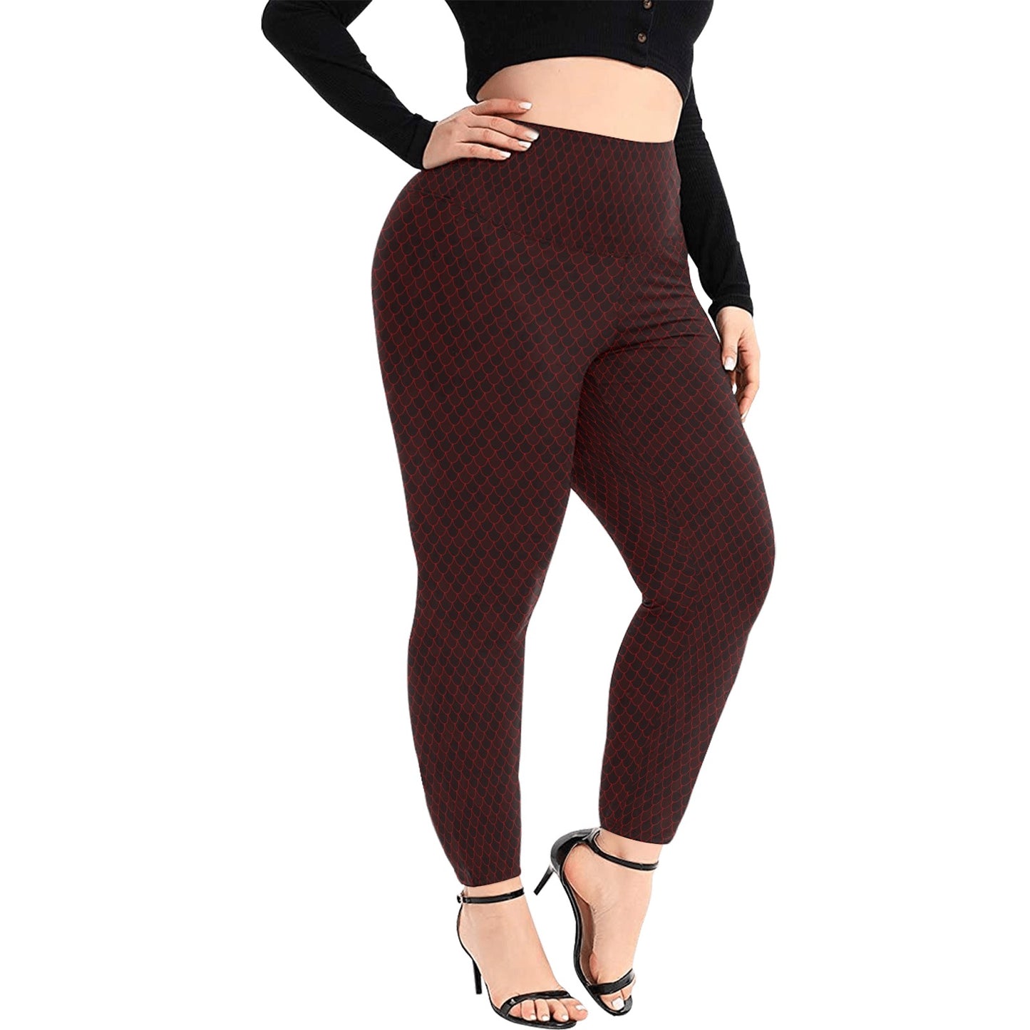 Spellcaster by Patti Negri Women's Curve Magick Yoga Leggings - "Secret Spell Dragon"