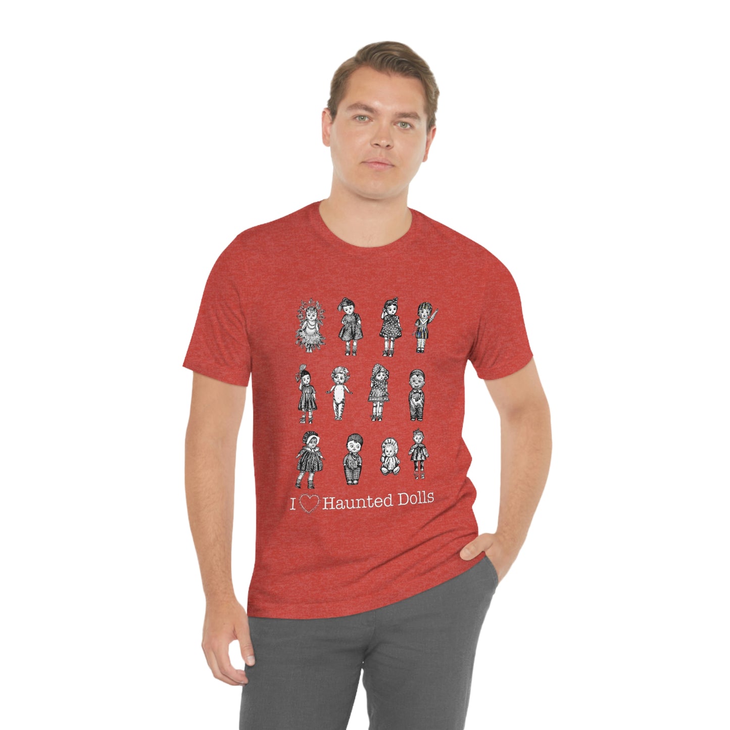 Scared & Alone Haunted Doll Unisex Jersey Short Sleeve Tee