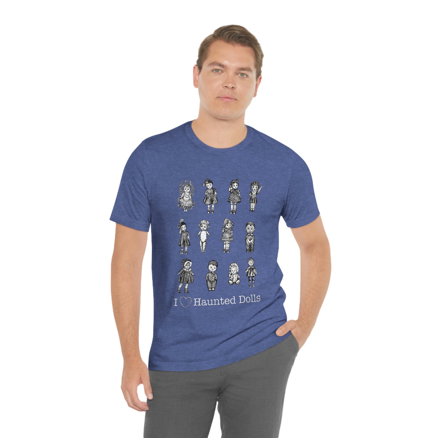 Scared & Alone Haunted Doll Unisex Jersey Short Sleeve Tee