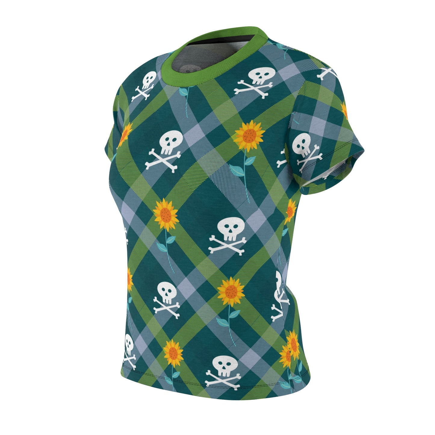 True Crime Plaid "Pirates & Sunflowers" Tee