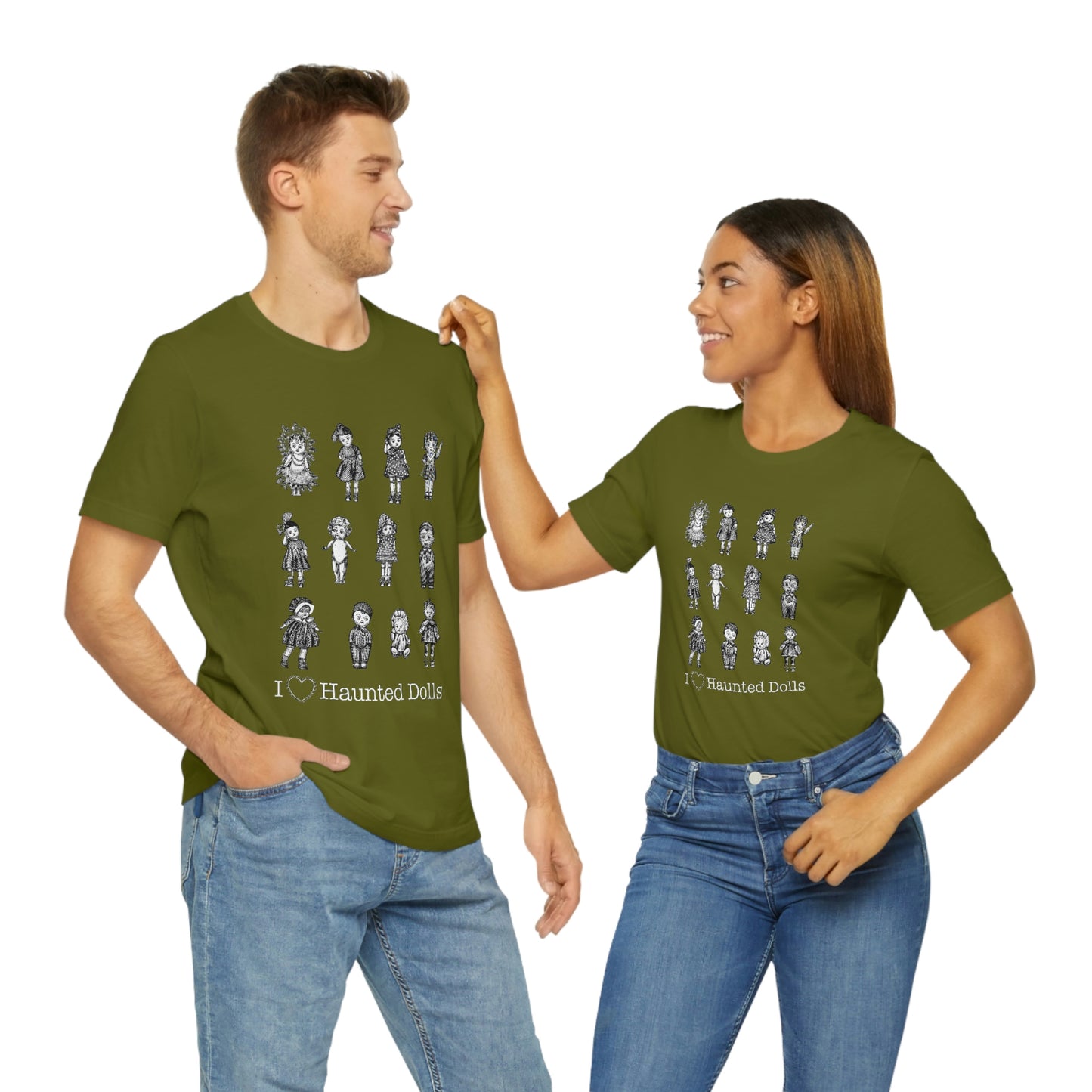 Scared & Alone Haunted Doll Unisex Jersey Short Sleeve Tee