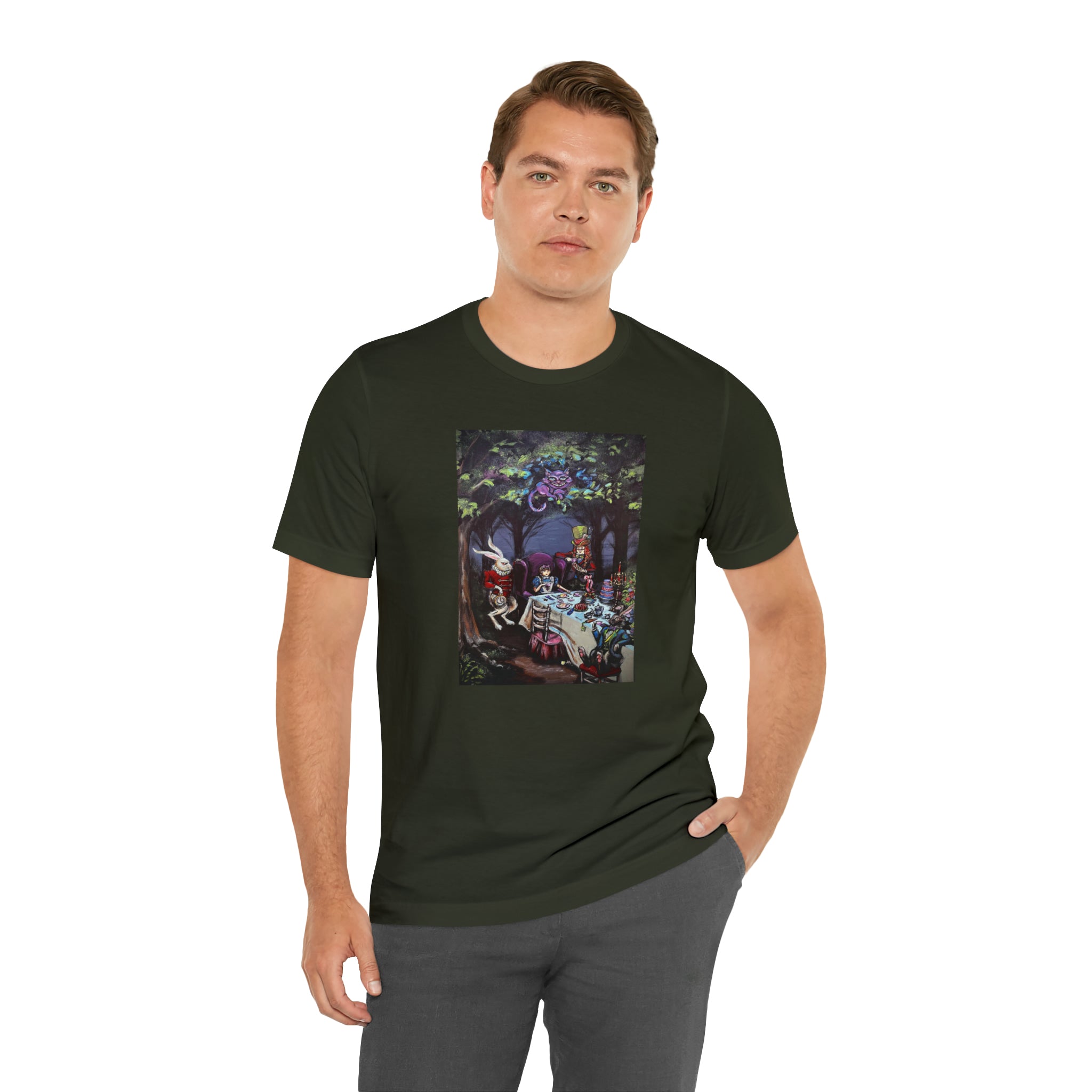Scared & Alone Richard Lael's "Mad Hatter's Tea Party" Unisex Gallery Tee