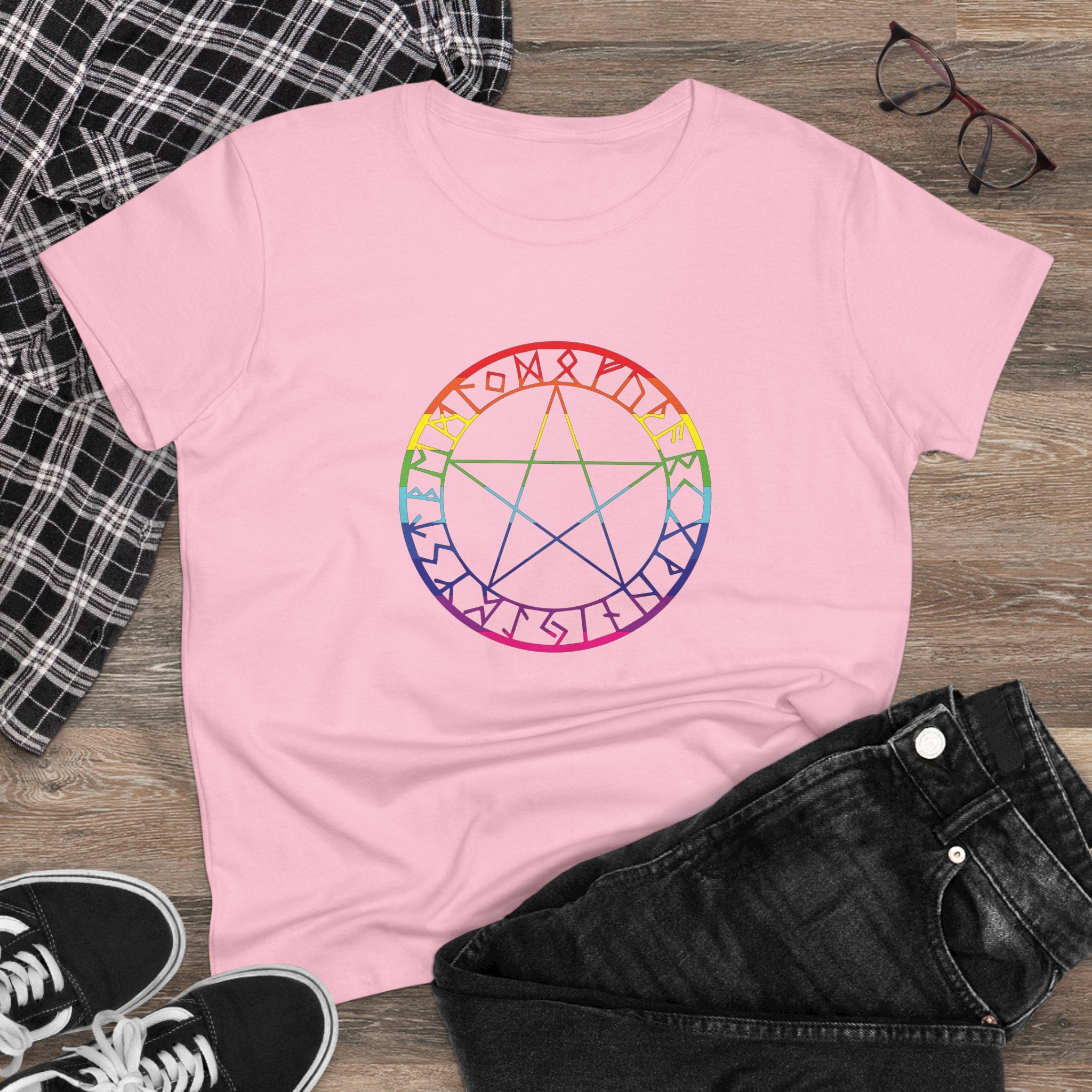 Spellcaster Women's Easy Tee - Rainbow Witch