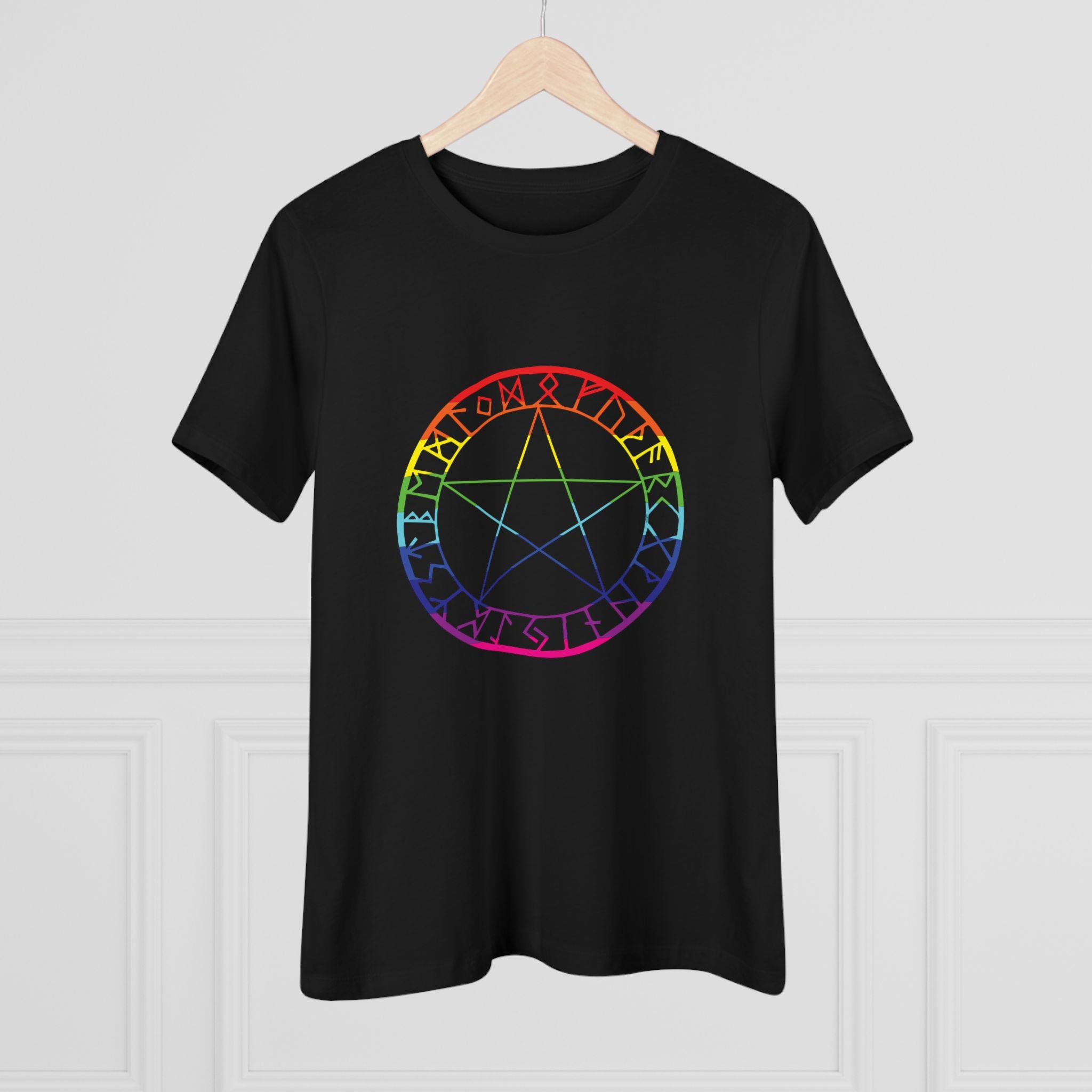 Spellcaster Casual Fit Women's Tee - Rainbow Witch