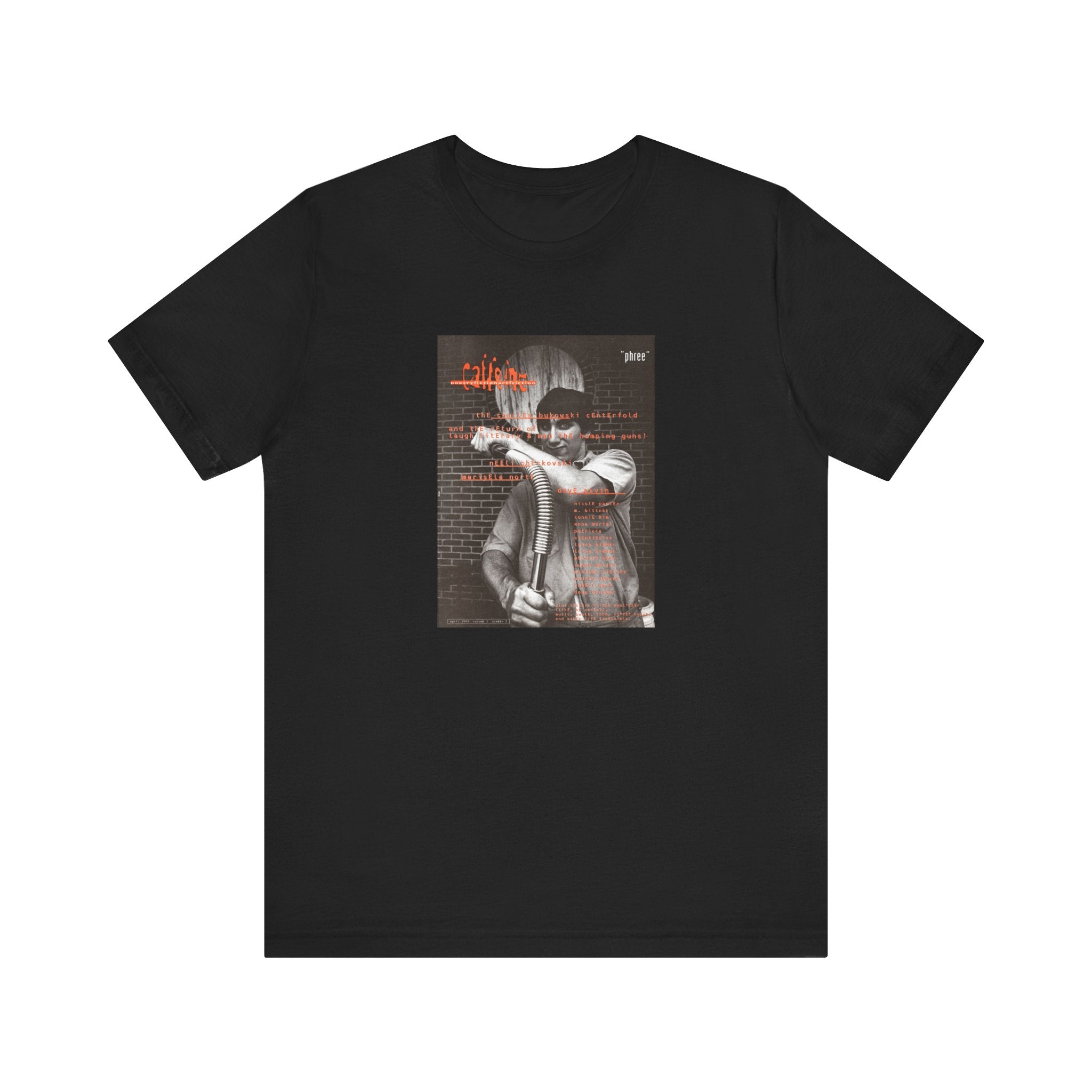 Caffeine Magazine: Poetry, Fiction, Art, Friction. Issue #2 Cover Art Unisex Jersey Short Sleeve Tee