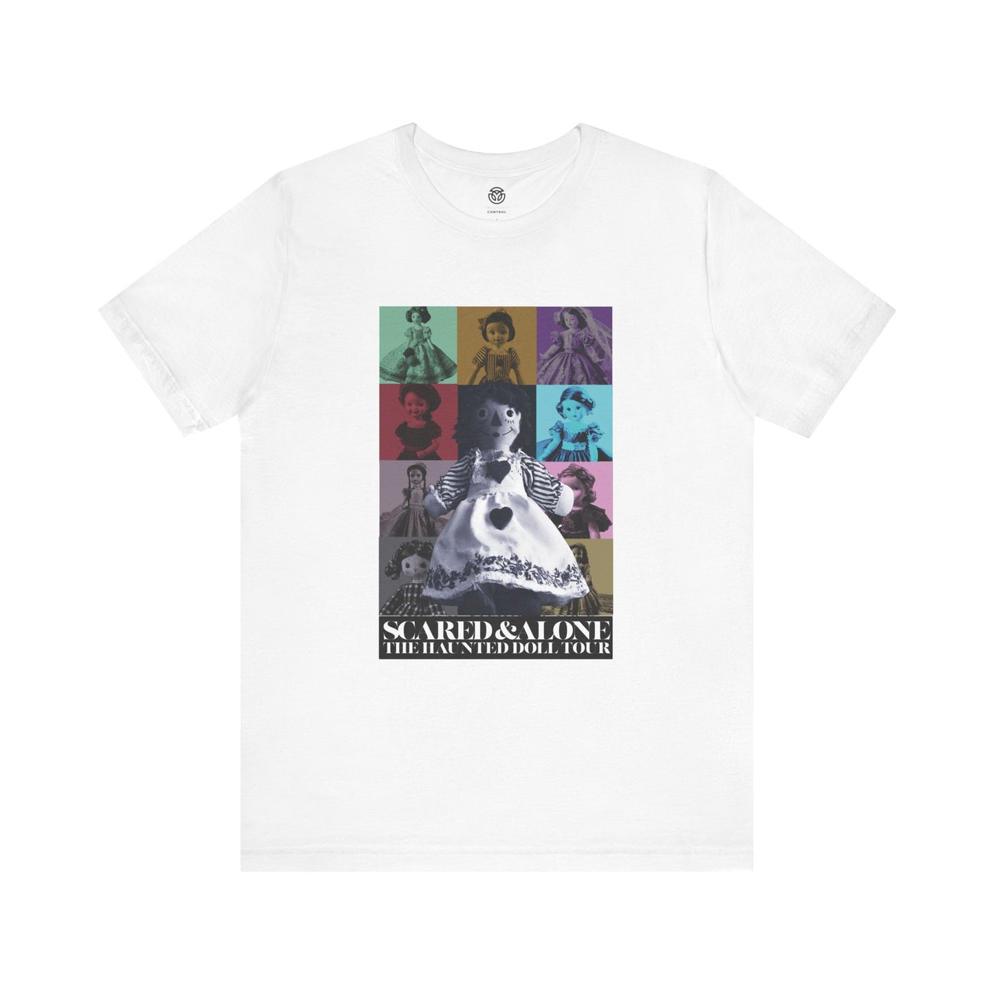 Scared & Alone Season 2 "Haunted Doll Tour" Unisex Jersey Short Sleeve Tee