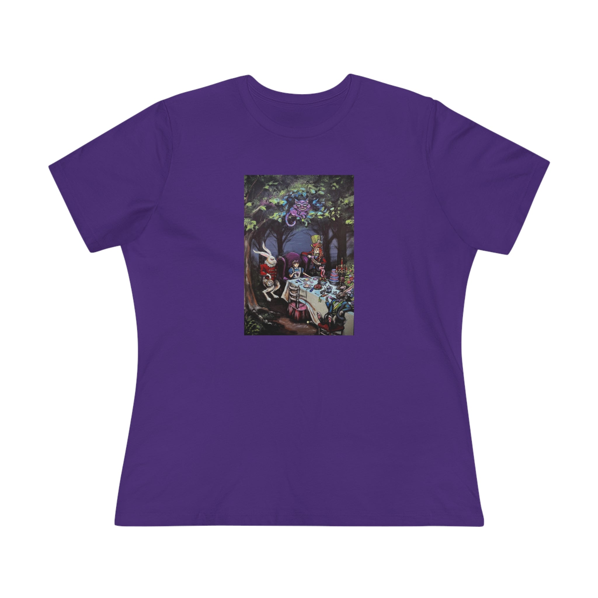 Scared & Alone "Mad Hatter's Tea Party" by Richard-Lael Lillard Women's Premium Gallery Tee