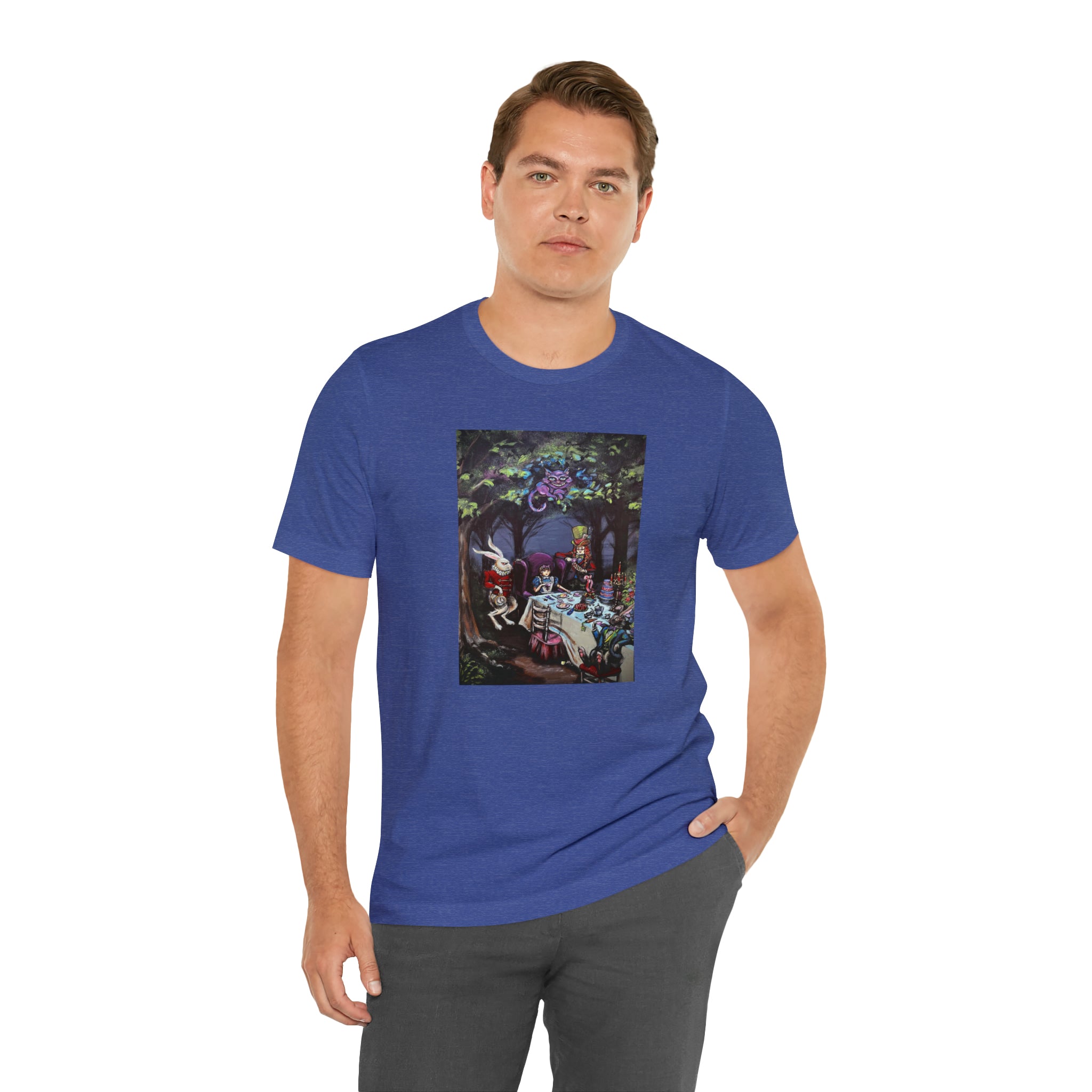 Scared & Alone Richard Lael's "Mad Hatter's Tea Party" Unisex Gallery Tee