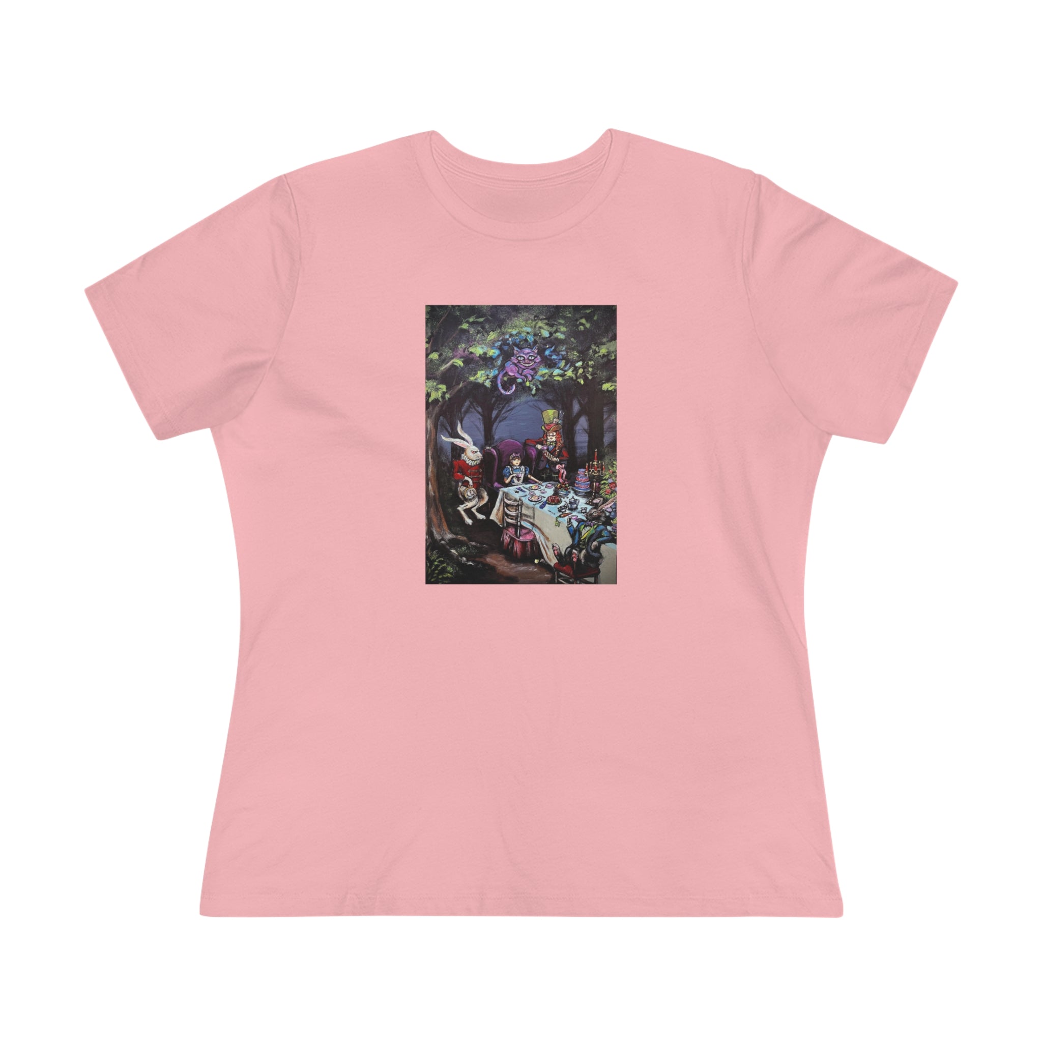 Scared & Alone "Mad Hatter's Tea Party" by Richard-Lael Lillard Women's Premium Gallery Tee