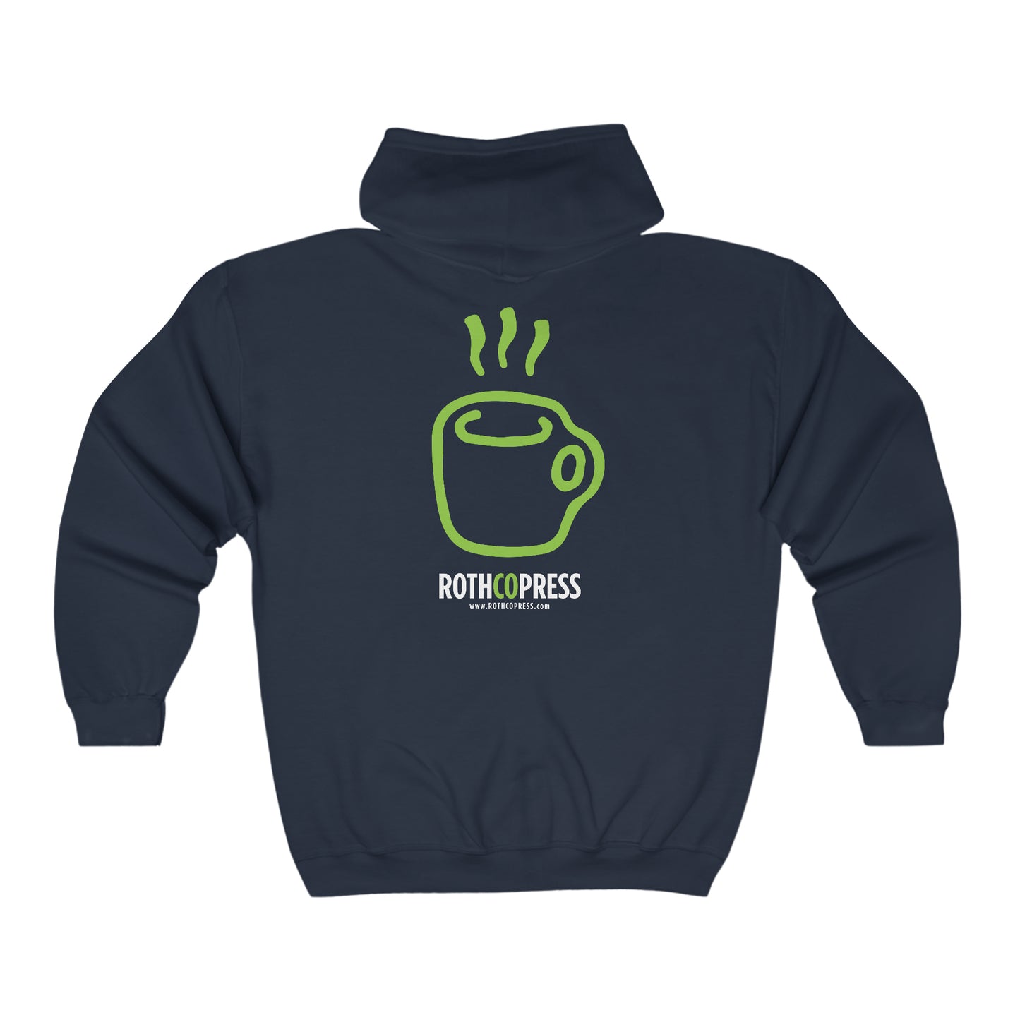 Rothco Press Coffee Cup Logo Unisex Heavy Blend™ Full Zip Hooded Sweatshirt