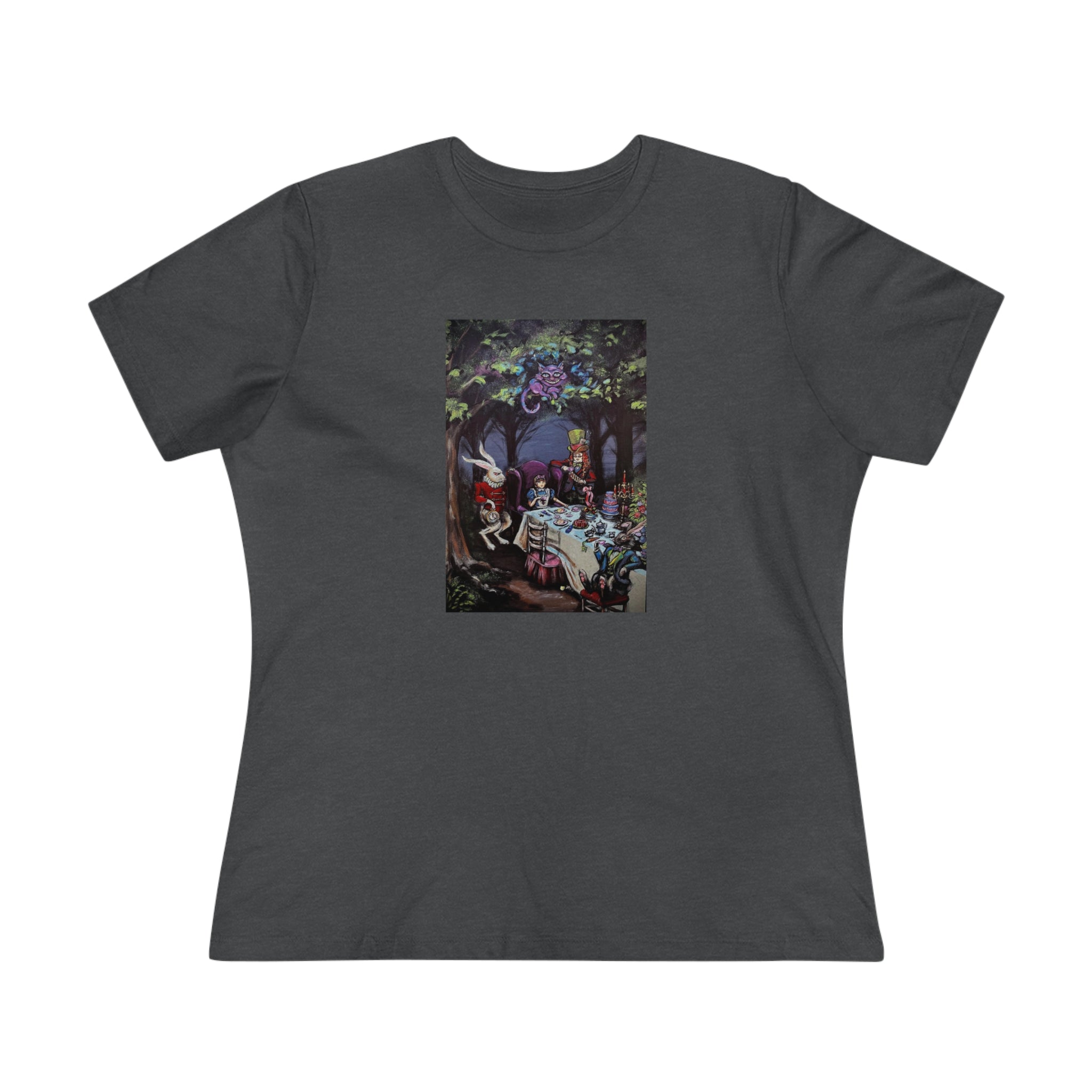 Scared & Alone "Mad Hatter's Tea Party" by Richard-Lael Lillard Women's Premium Gallery Tee