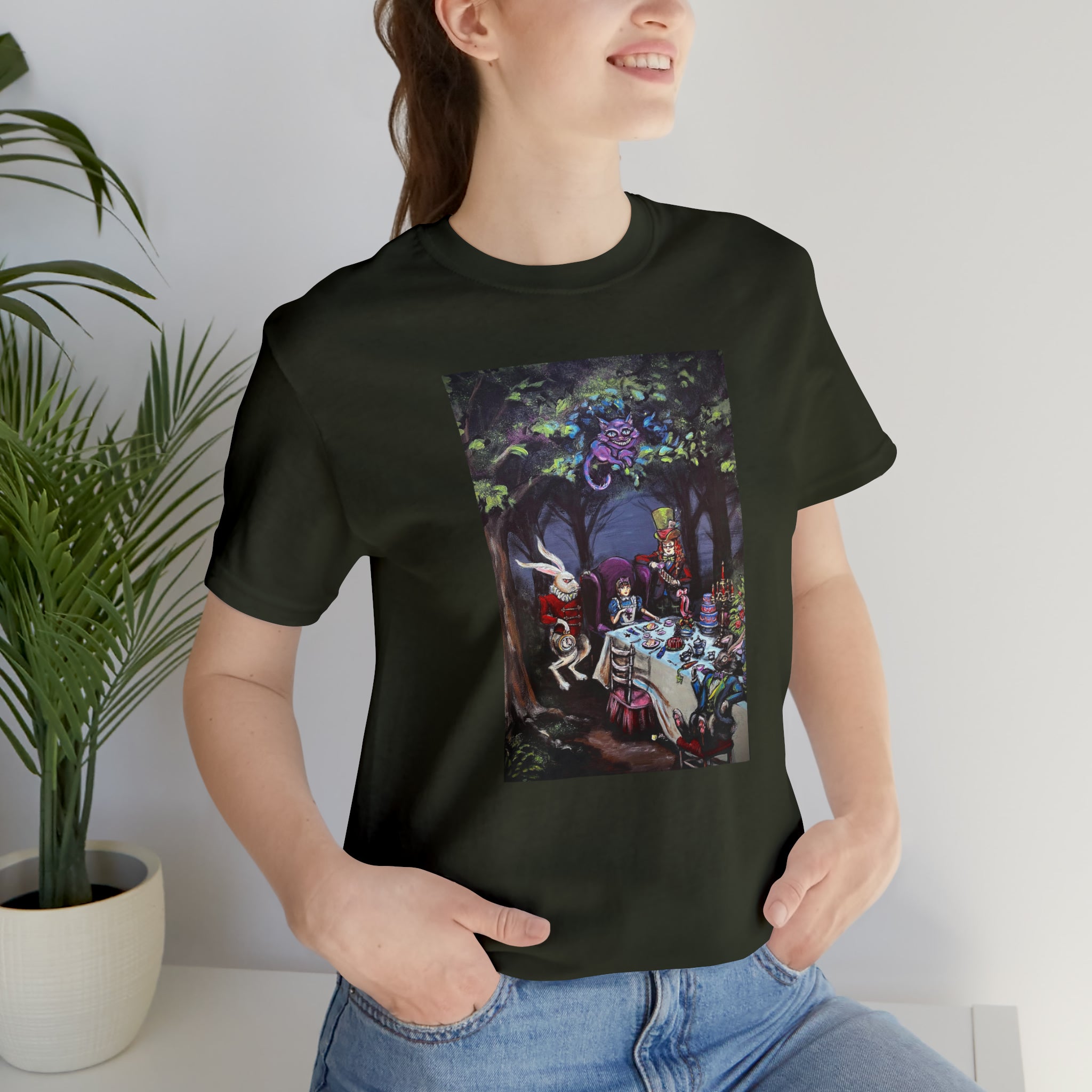 Scared & Alone Richard Lael's "Mad Hatter's Tea Party" Unisex Gallery Tee