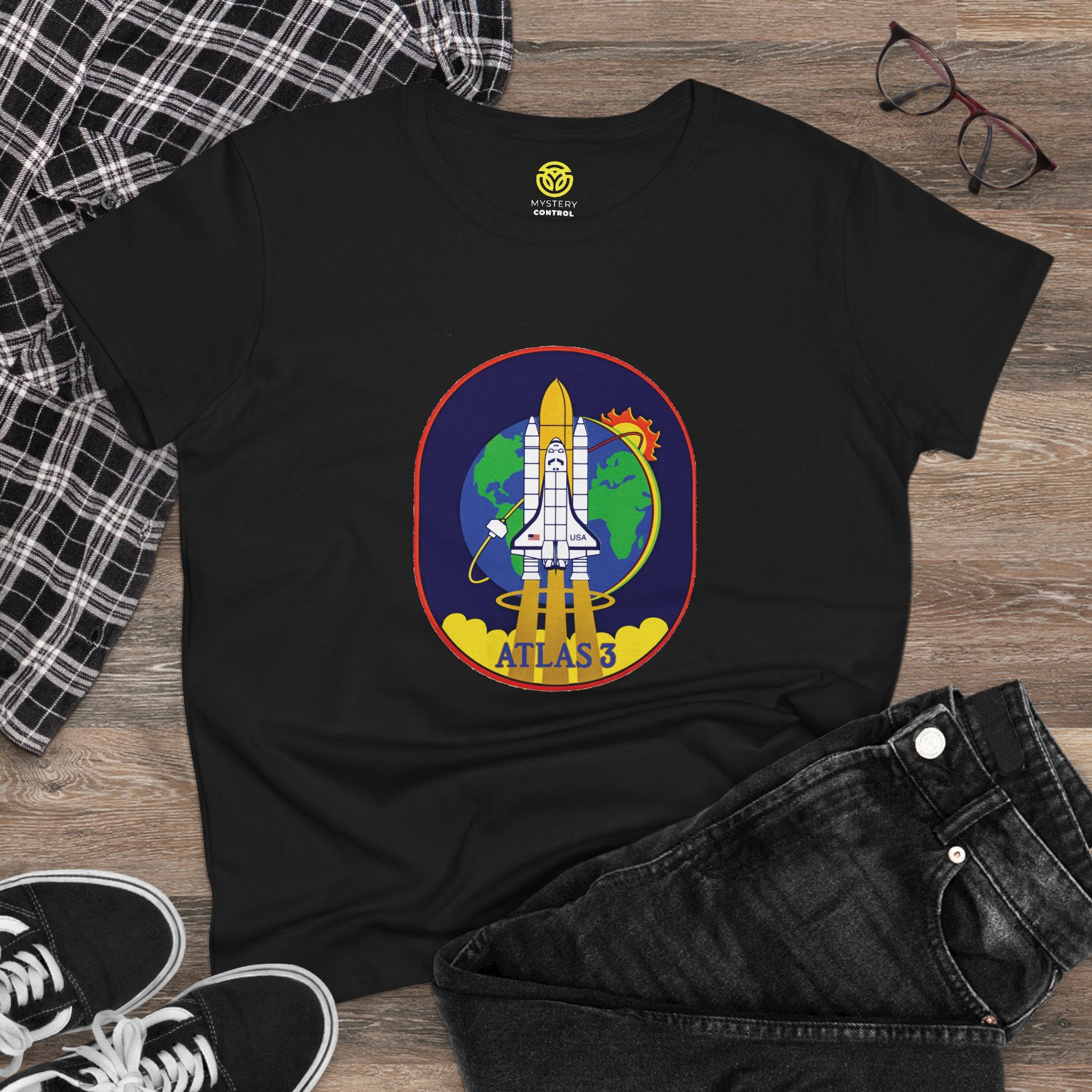 Suborbital Flight Women's Fitted Tee - Space Exploration