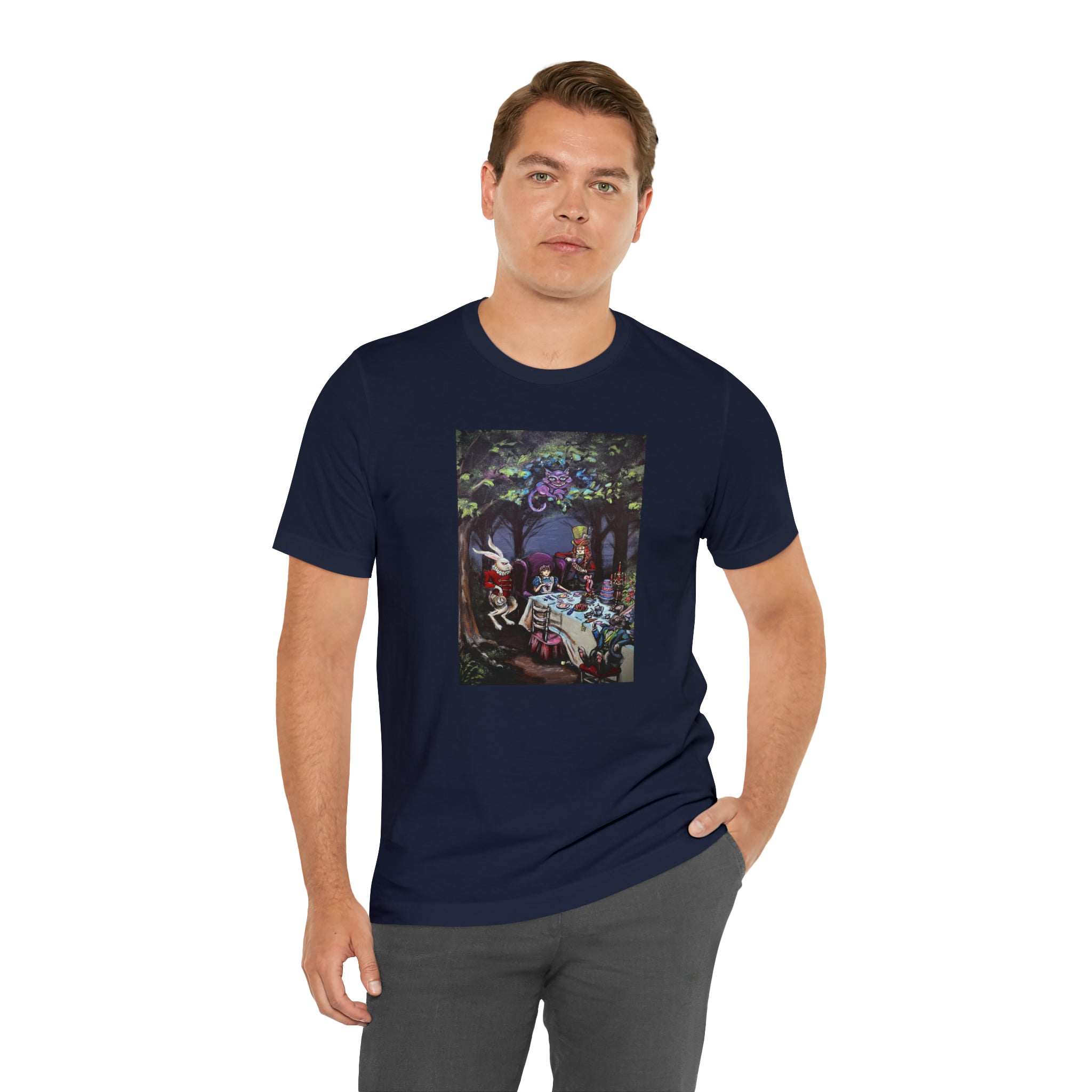 Scared & Alone Richard Lael's "Mad Hatter's Tea Party" Unisex Gallery Tee
