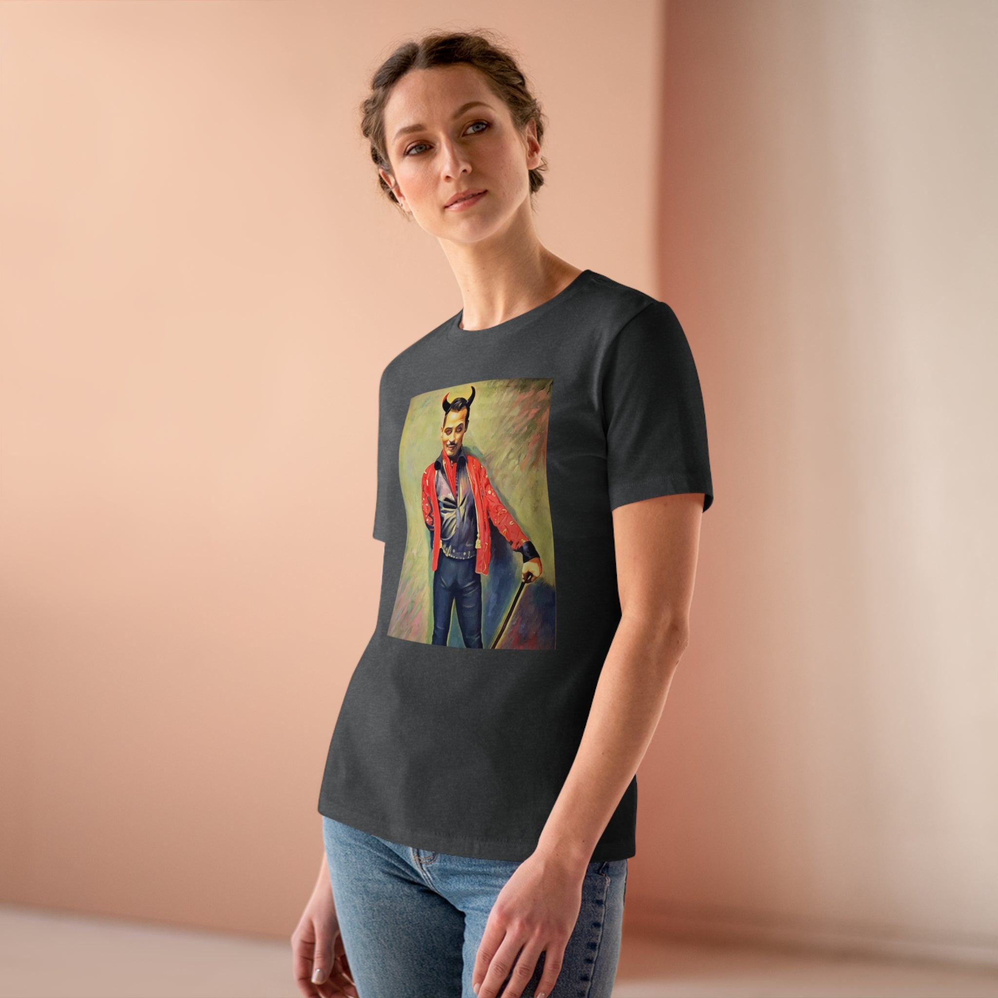 Scared & Alone "You Little Devil" by Richard-Lael Lillard Women's Premium Gallery Tee