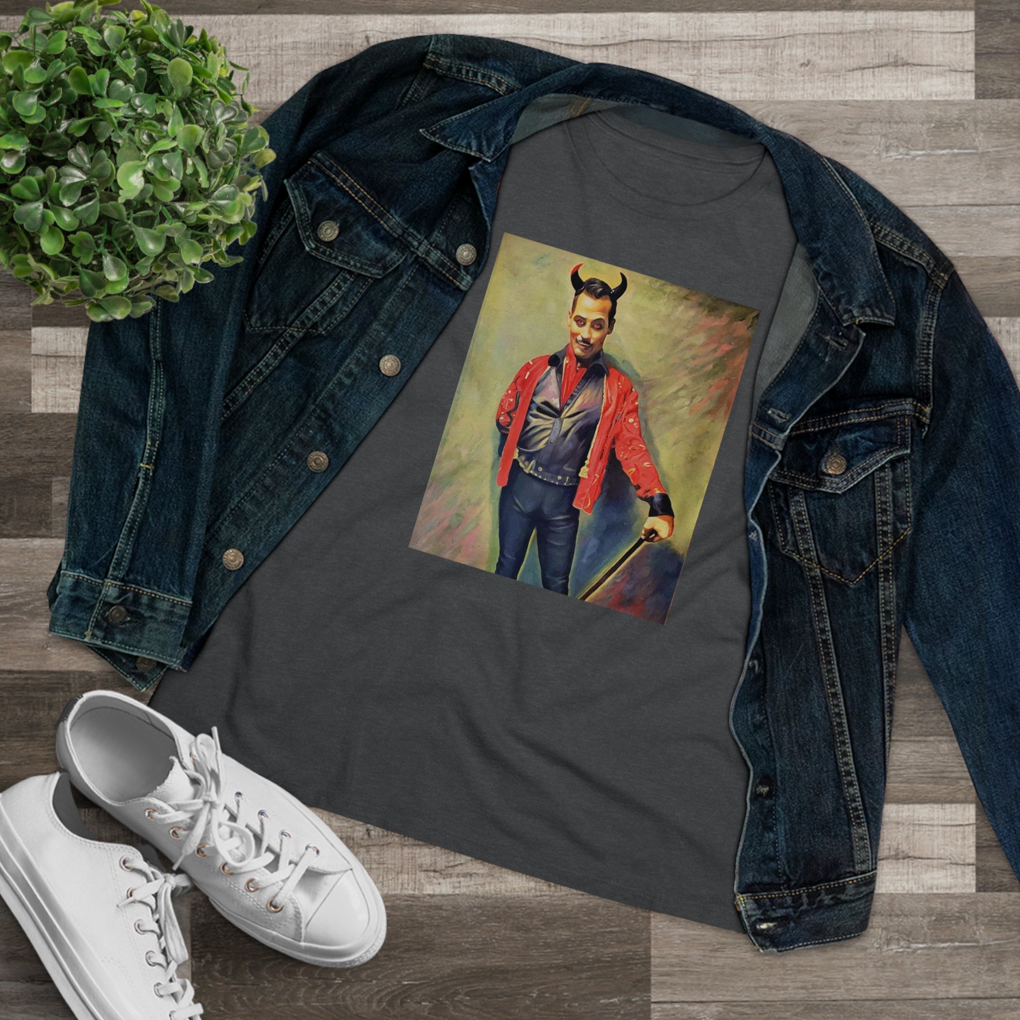 Scared & Alone "You Little Devil" by Richard-Lael Lillard Women's Premium Gallery Tee