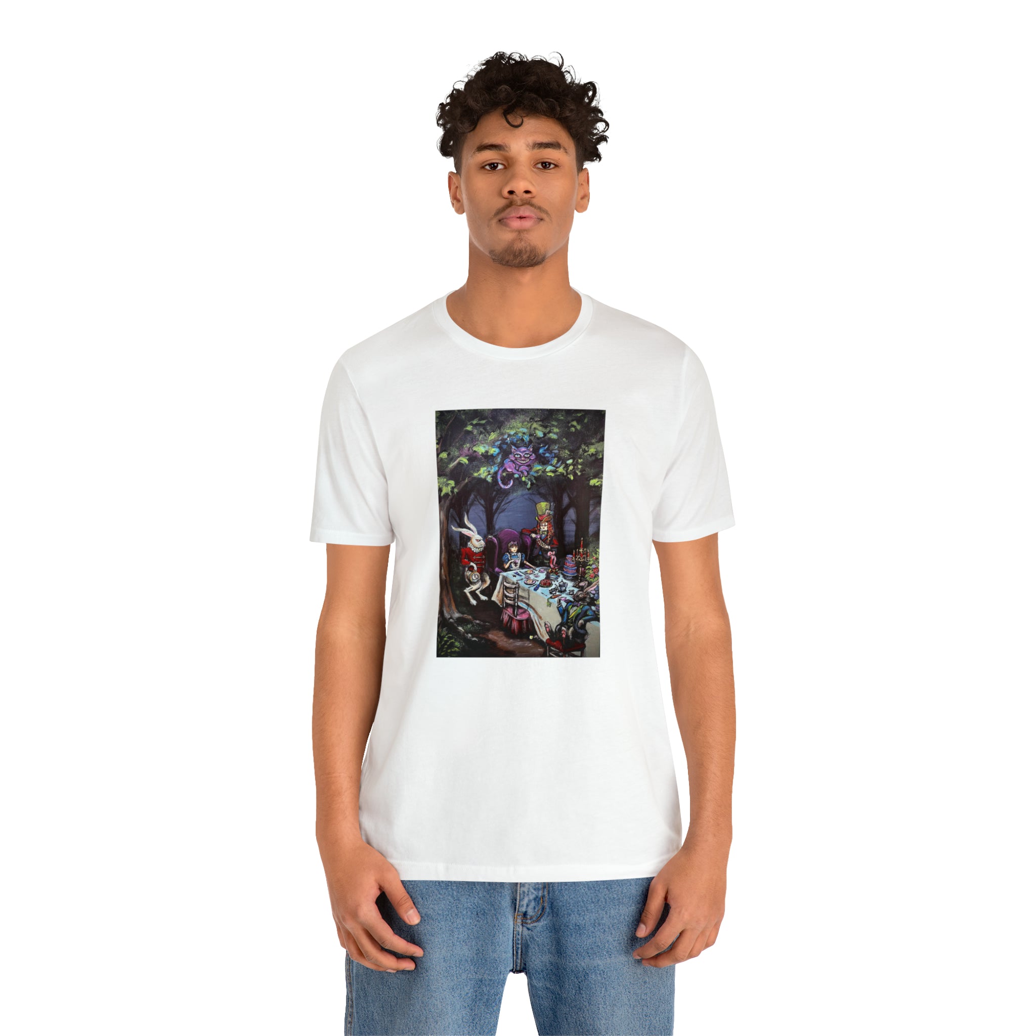 Scared & Alone Richard Lael's "Mad Hatter's Tea Party" Unisex Gallery Tee