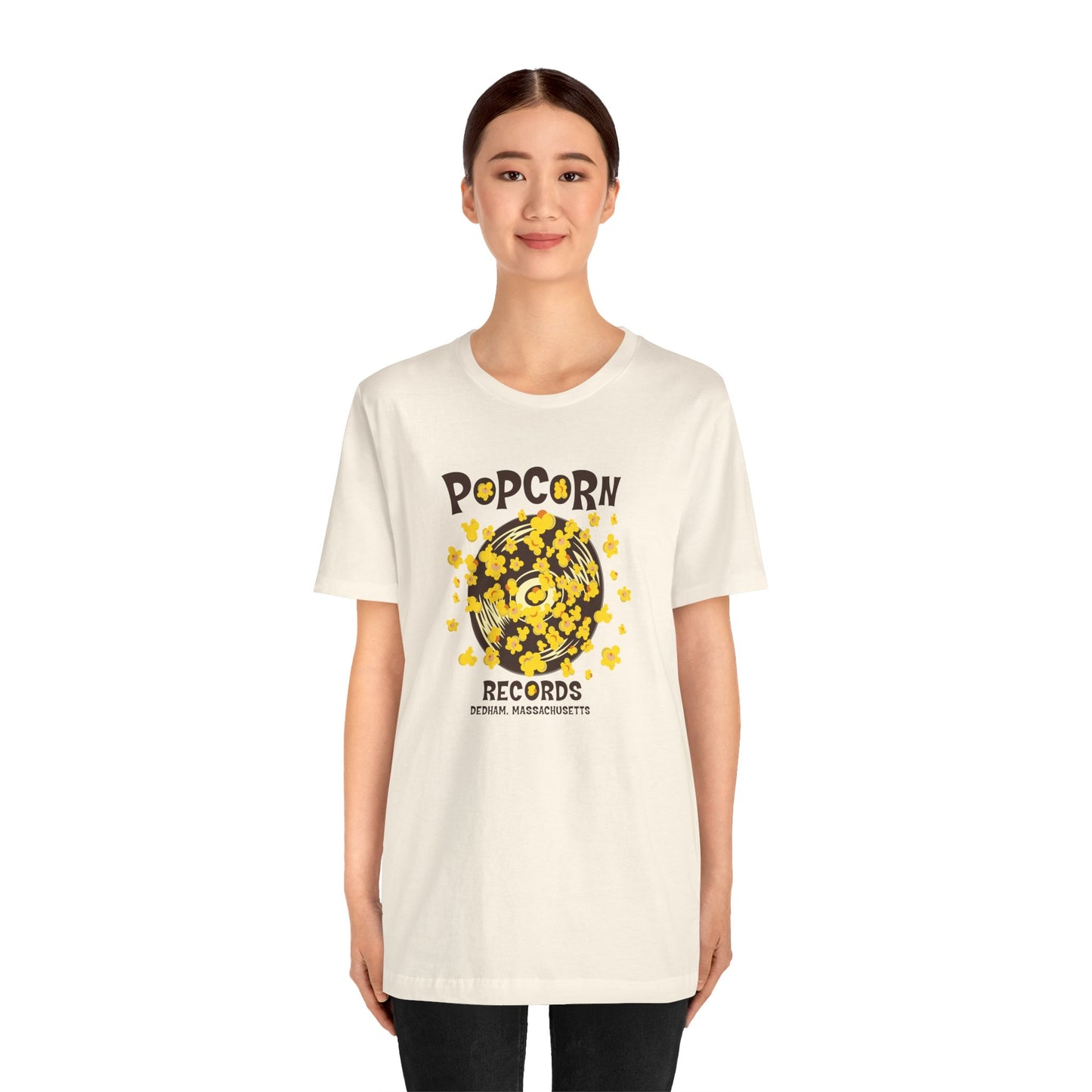 Popcorn Records Unisex Jersey Short Sleeve Tee