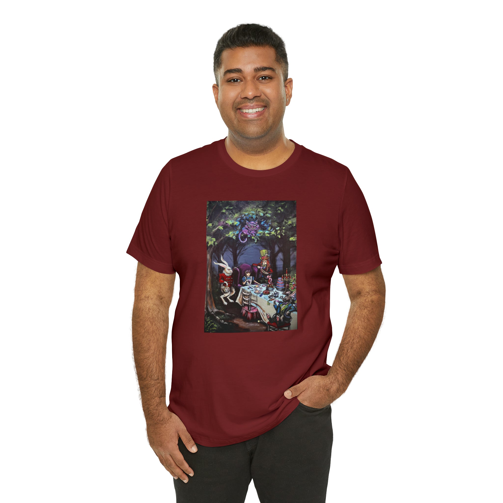 Scared & Alone Richard Lael's "Mad Hatter's Tea Party" Unisex Gallery Tee