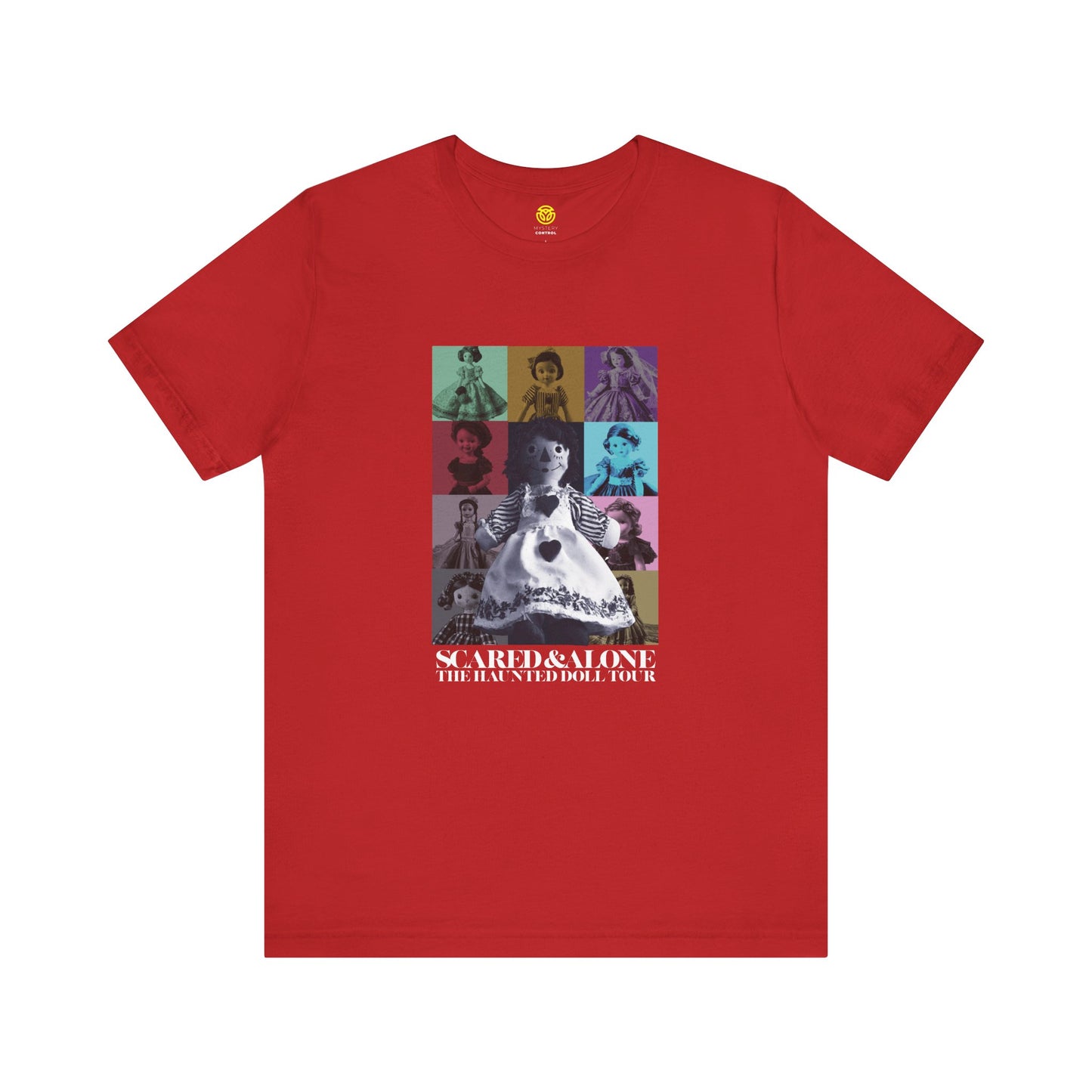 Scared & Alone Season 2 "Haunted Doll Tour" Unisex Jersey Short Sleeve Tee