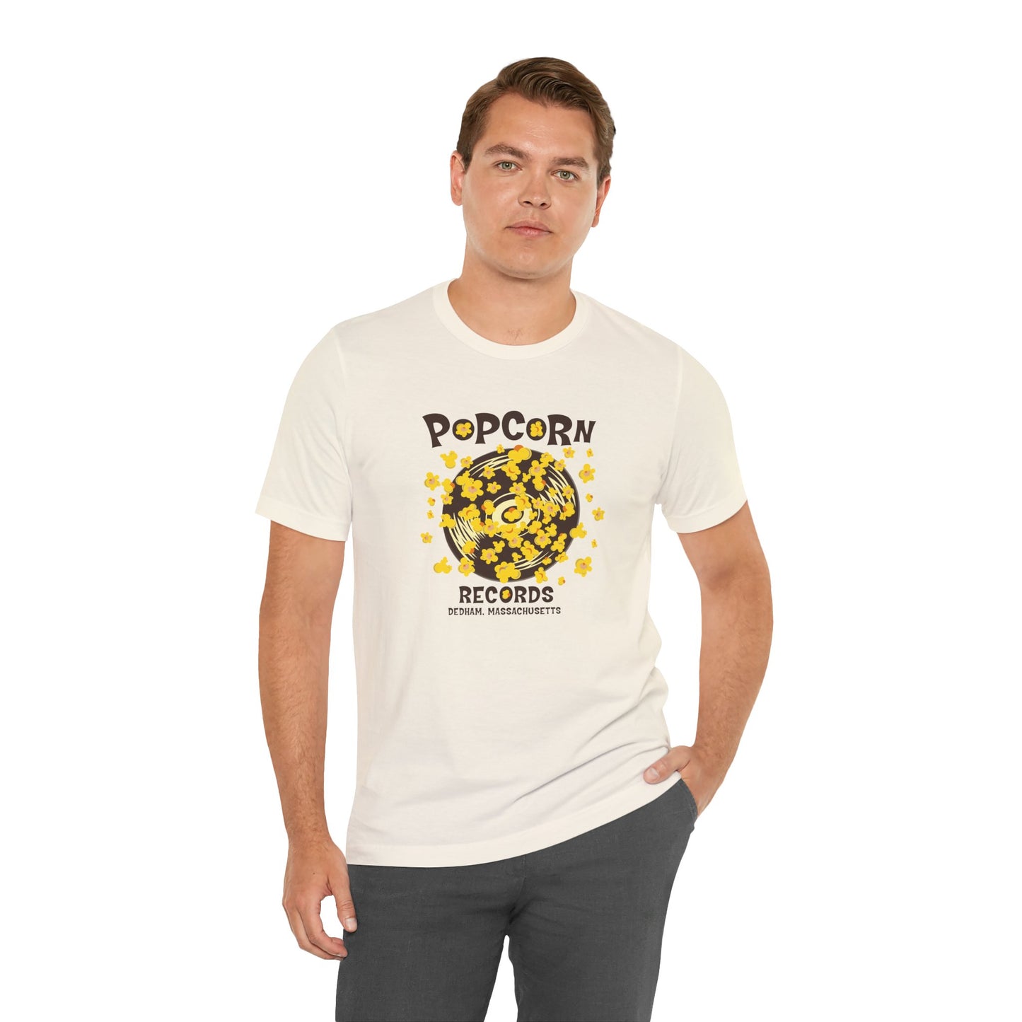 Popcorn Records Unisex Jersey Short Sleeve Tee