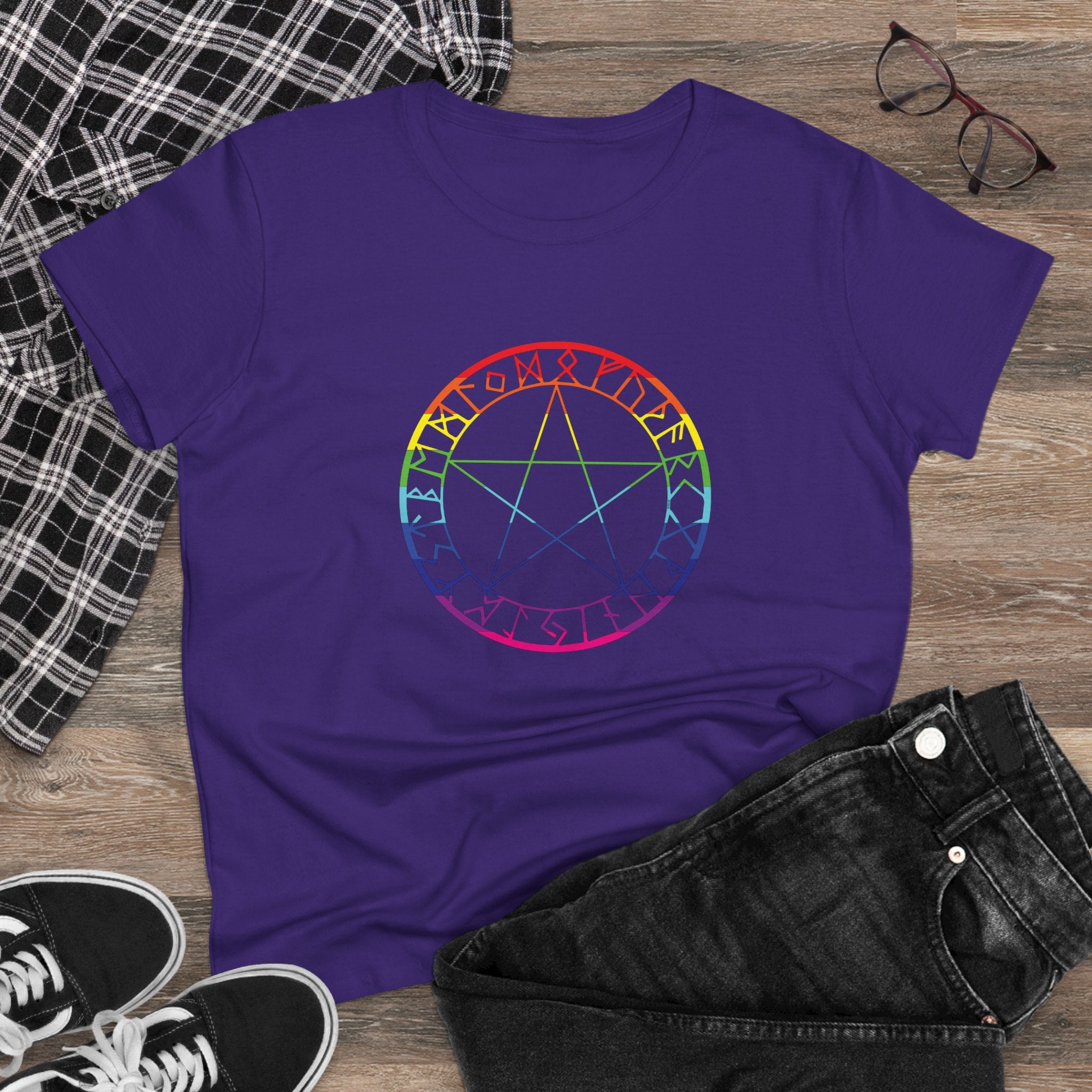 Spellcaster Women's Easy Tee - Rainbow Witch