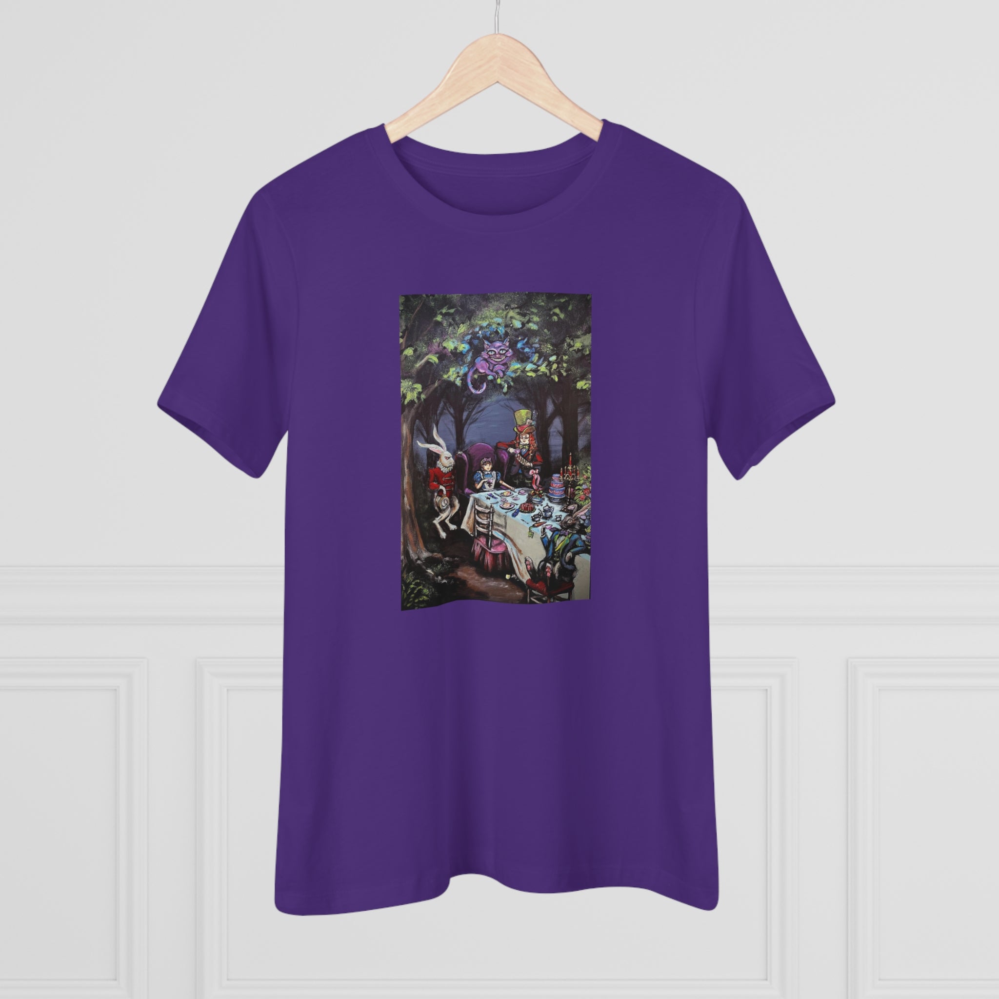 Scared & Alone "Mad Hatter's Tea Party" by Richard-Lael Lillard Women's Premium Gallery Tee