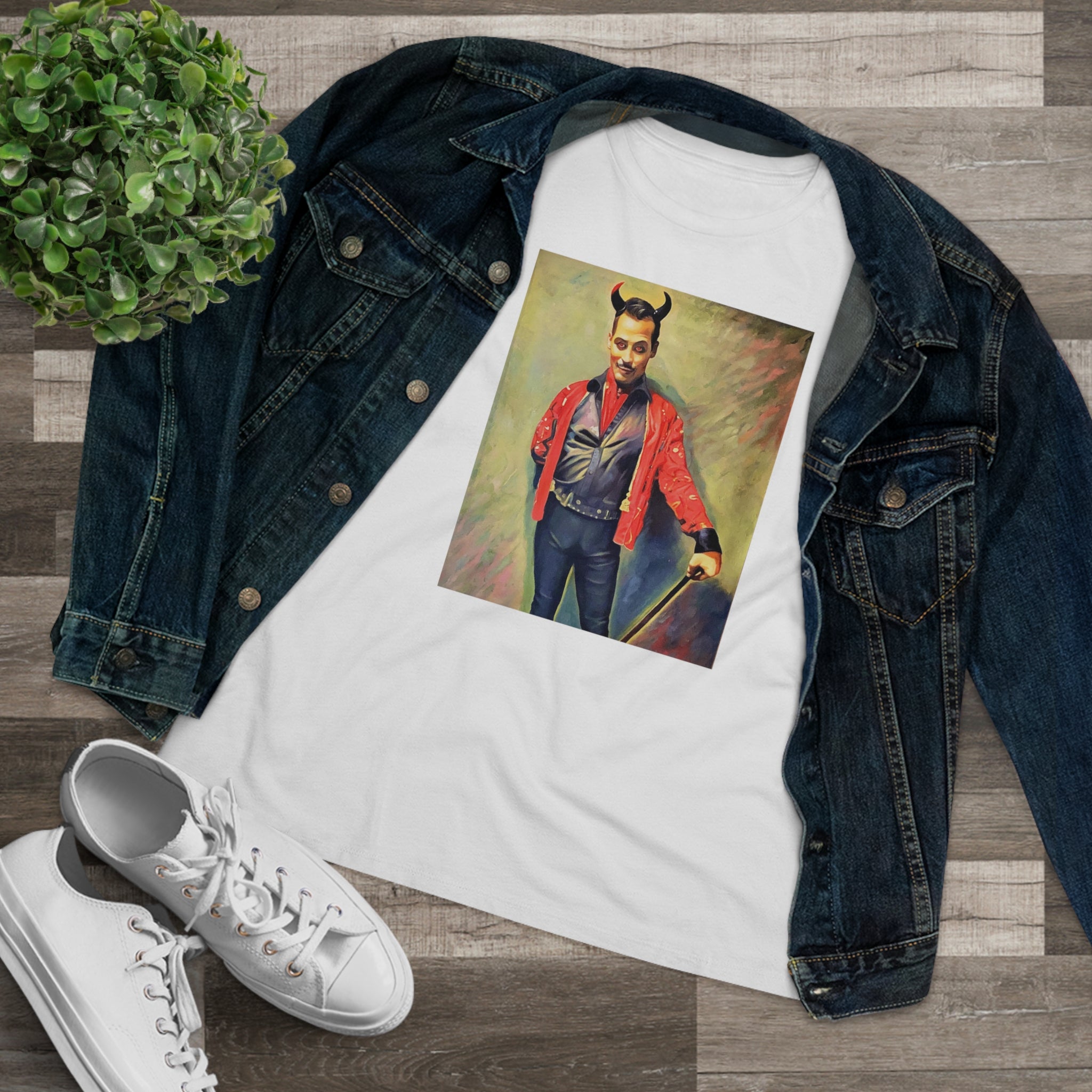 Scared & Alone "You Little Devil" by Richard-Lael Lillard Women's Premium Gallery Tee