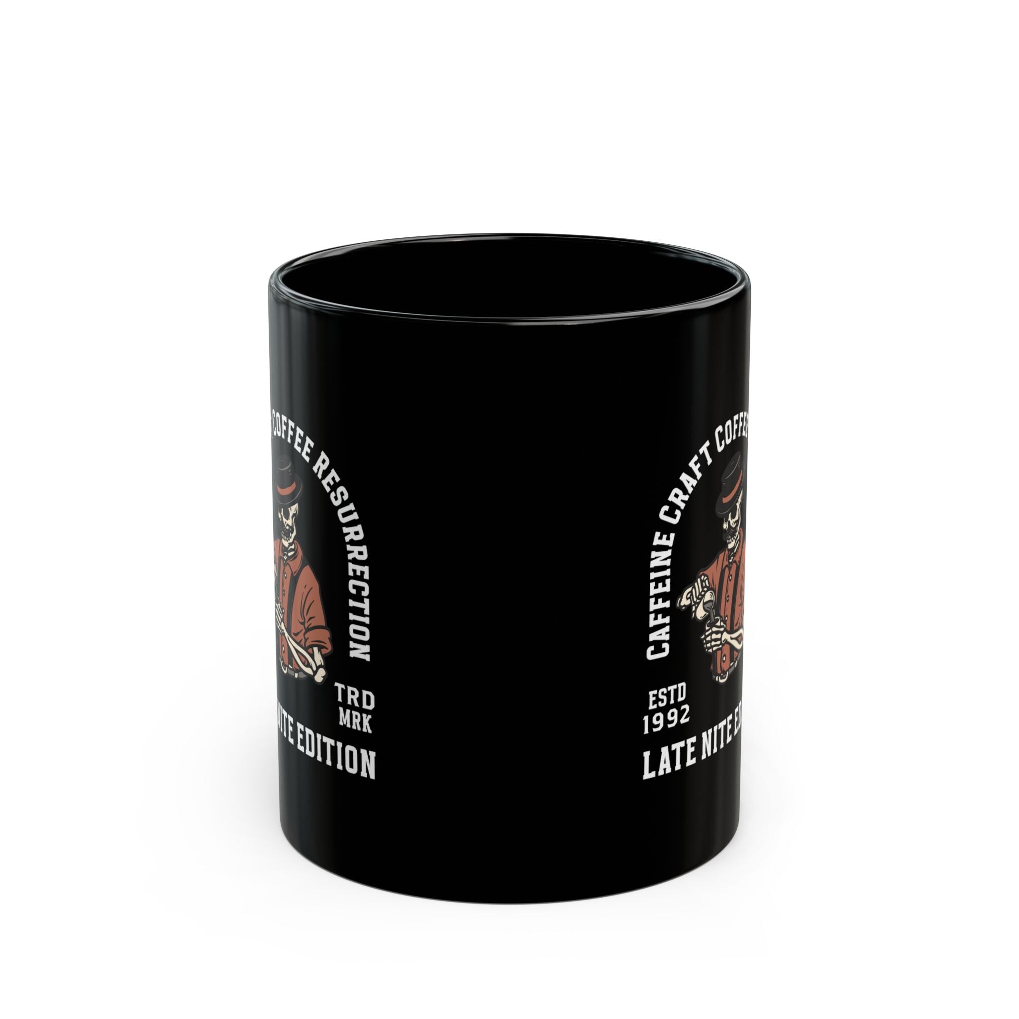 Caffeine Craft Coffee Resurrection 11oz Black Mug