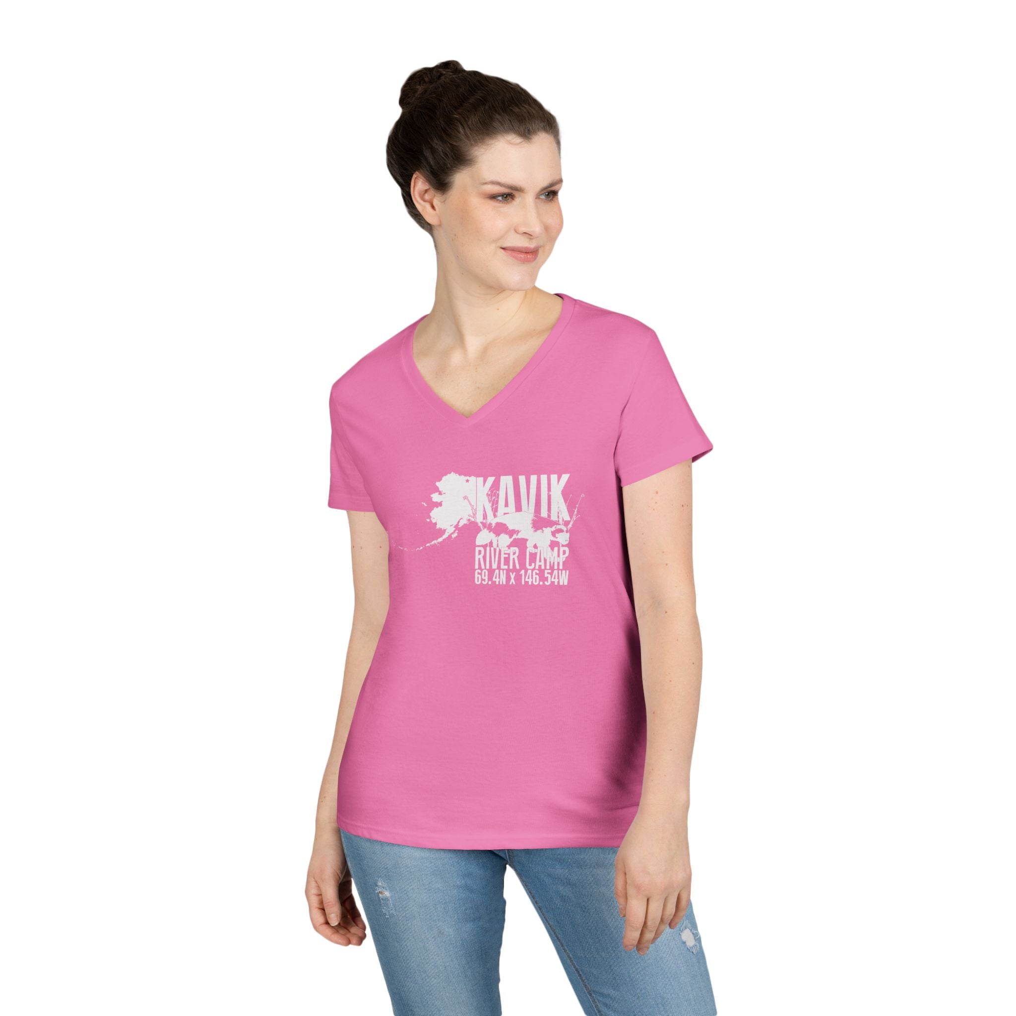 Sue's Kavik Logo Ladies' V-Neck T-Shirt