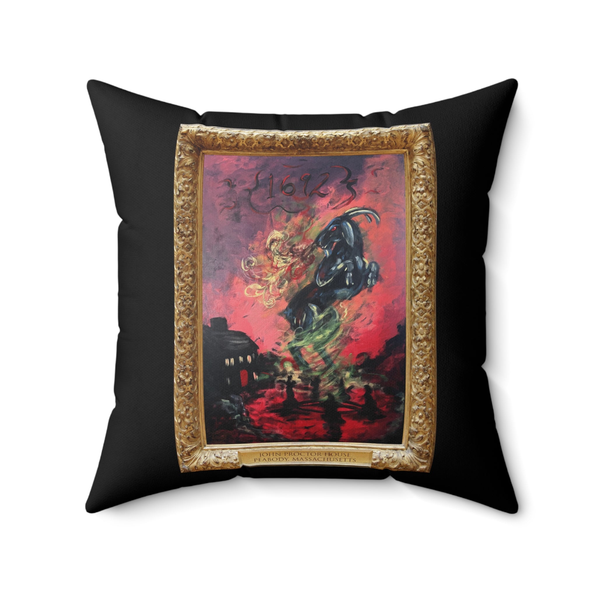 Scared & Alone Richard-Lael's "The Proctor House" Gallery Cloth Square Pillow