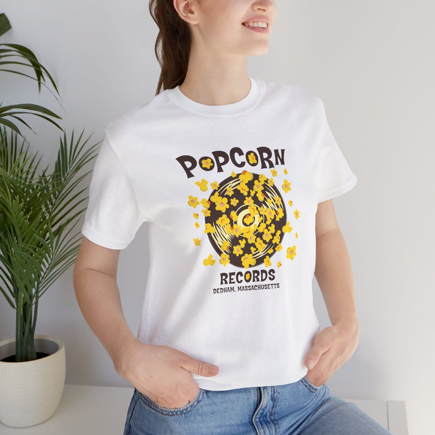 Popcorn Records Unisex Jersey Short Sleeve Tee