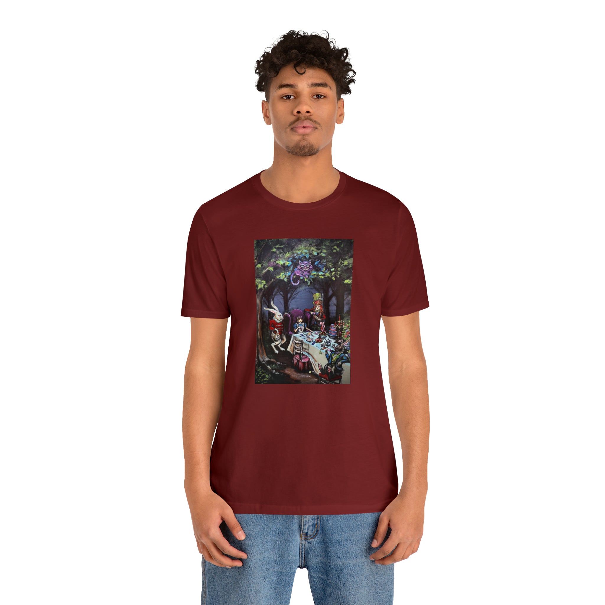 Scared & Alone Richard Lael's "Mad Hatter's Tea Party" Unisex Gallery Tee