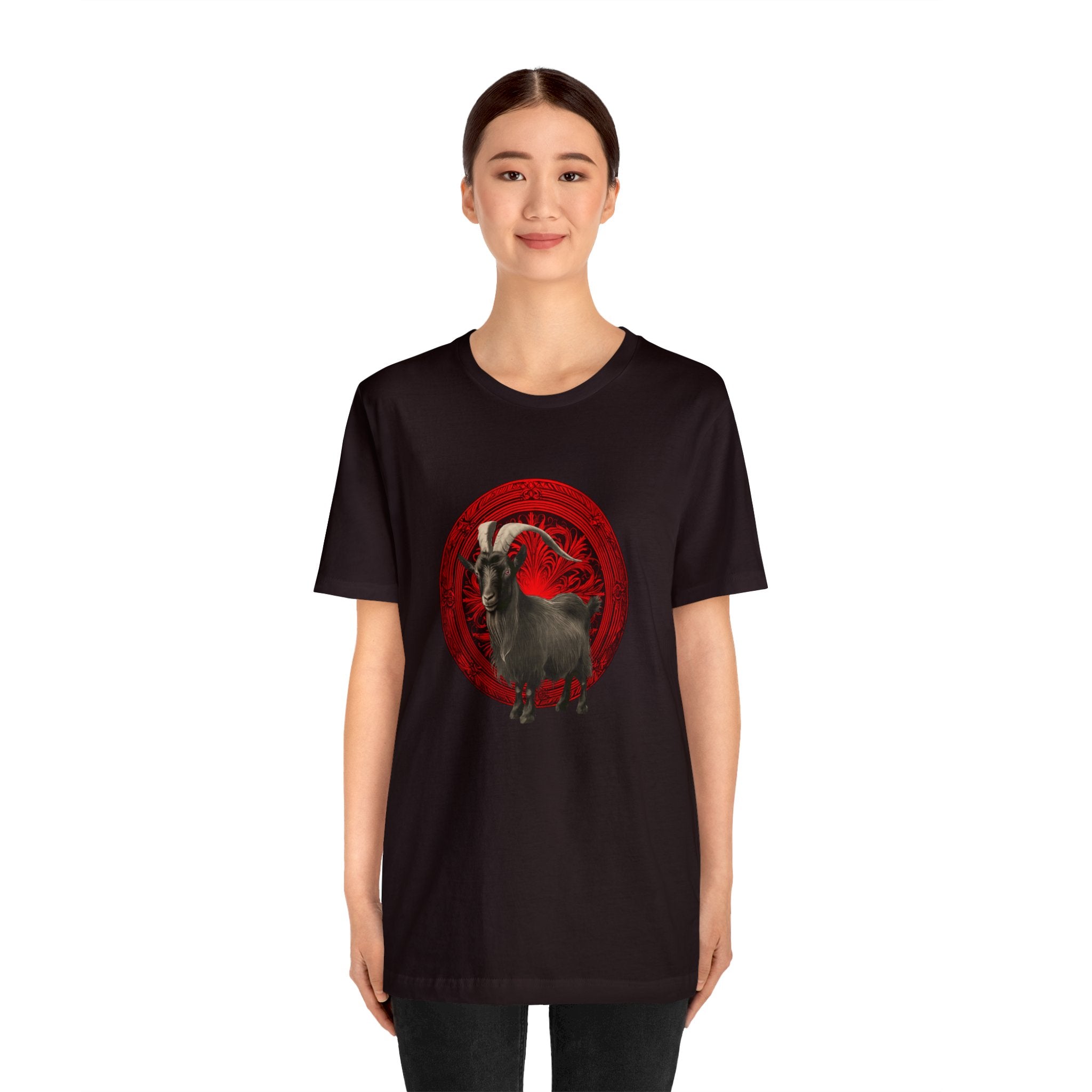 The Witch's Movie Coven "Movie Goat Red" Unisex Jersey Short Sleeve Tee