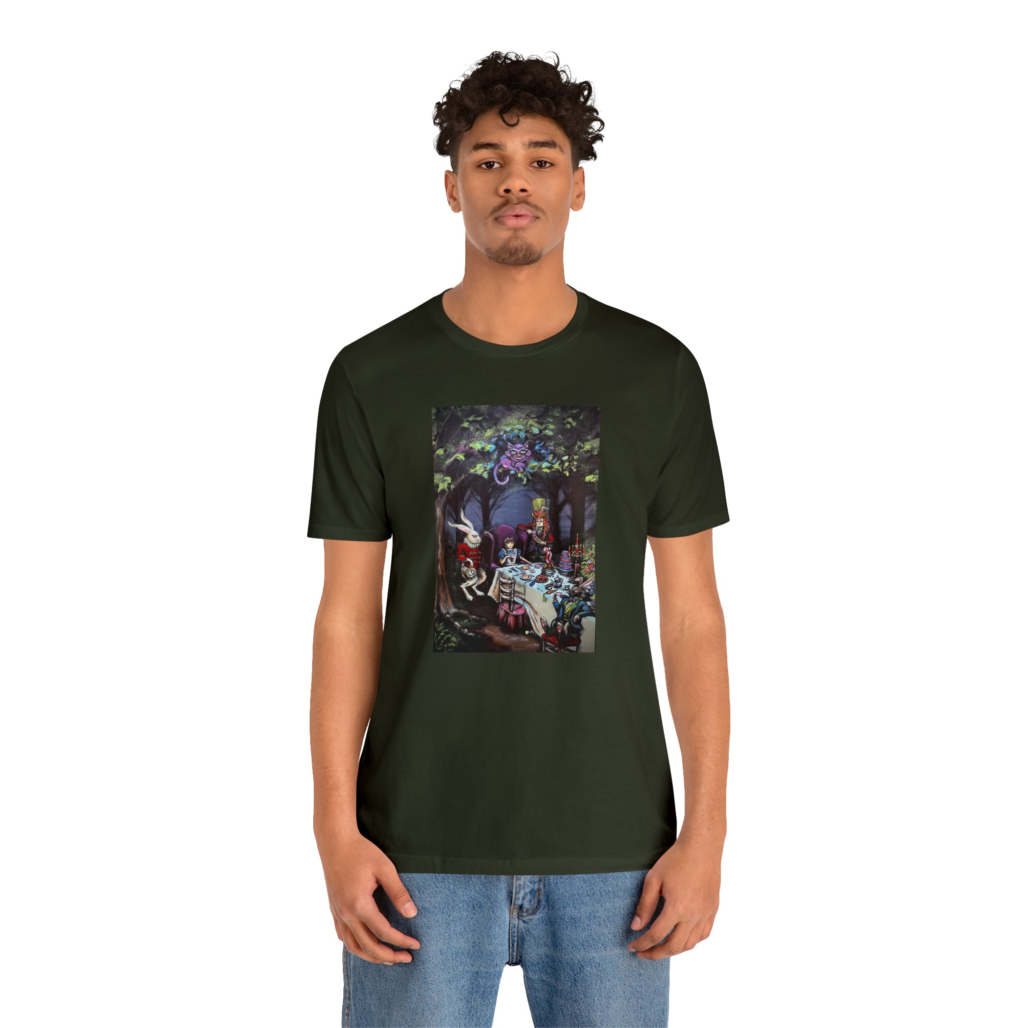 Scared & Alone Richard Lael's "Mad Hatter's Tea Party" Unisex Gallery Tee