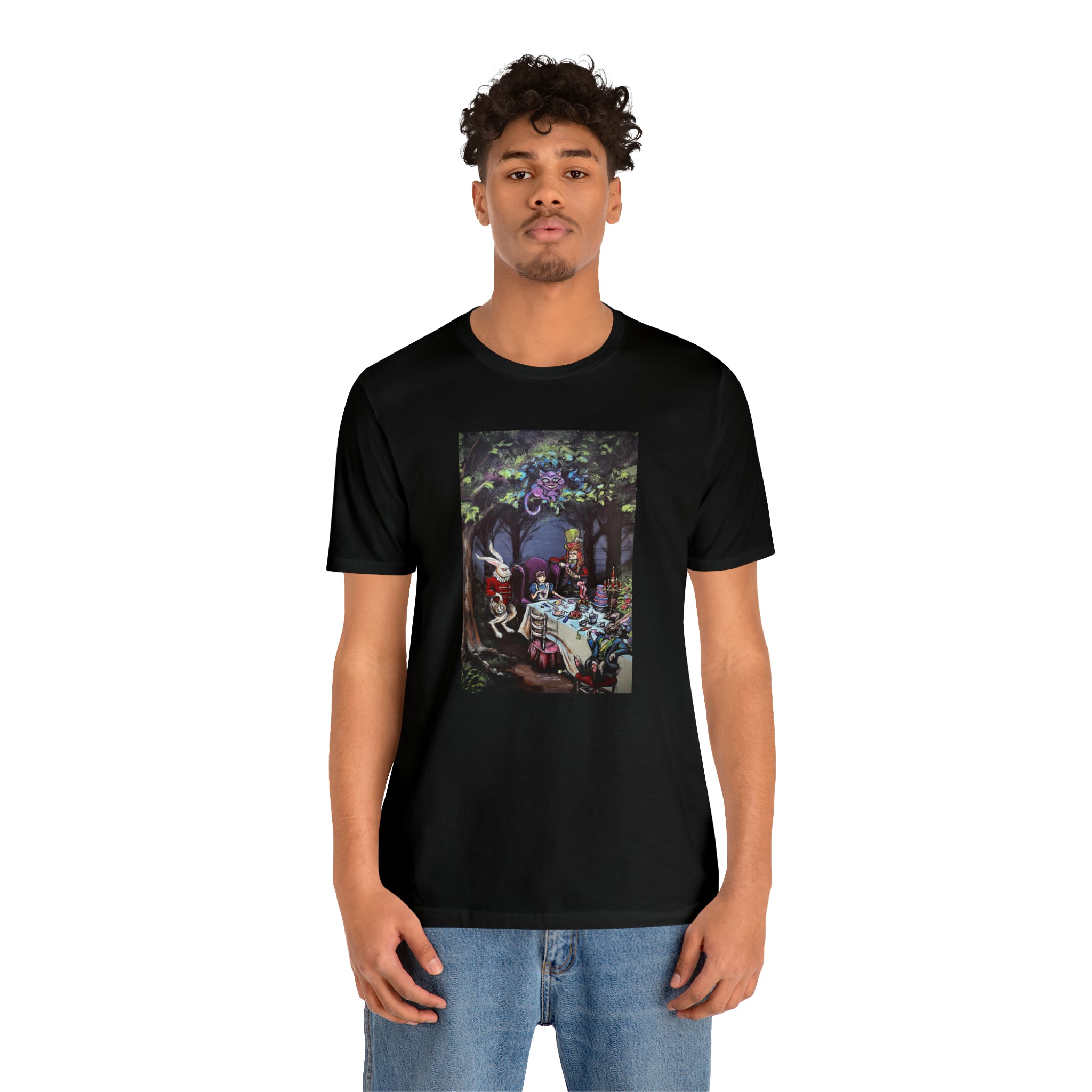Scared & Alone Richard Lael's "Mad Hatter's Tea Party" Unisex Gallery Tee