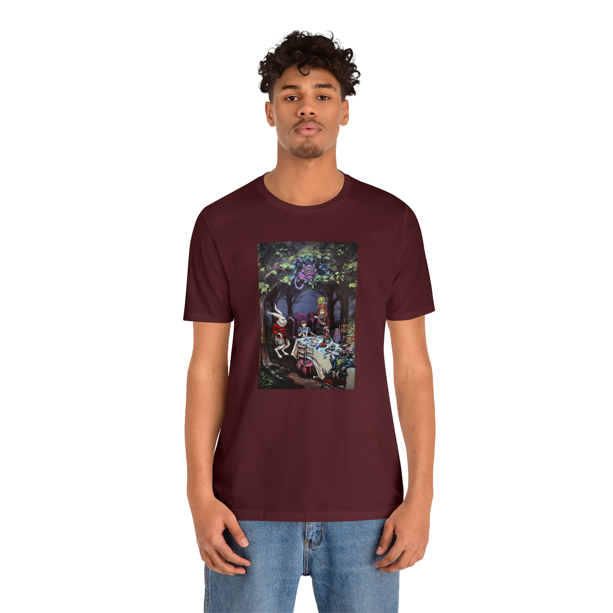 Scared & Alone Richard Lael's "Mad Hatter's Tea Party" Unisex Gallery Tee