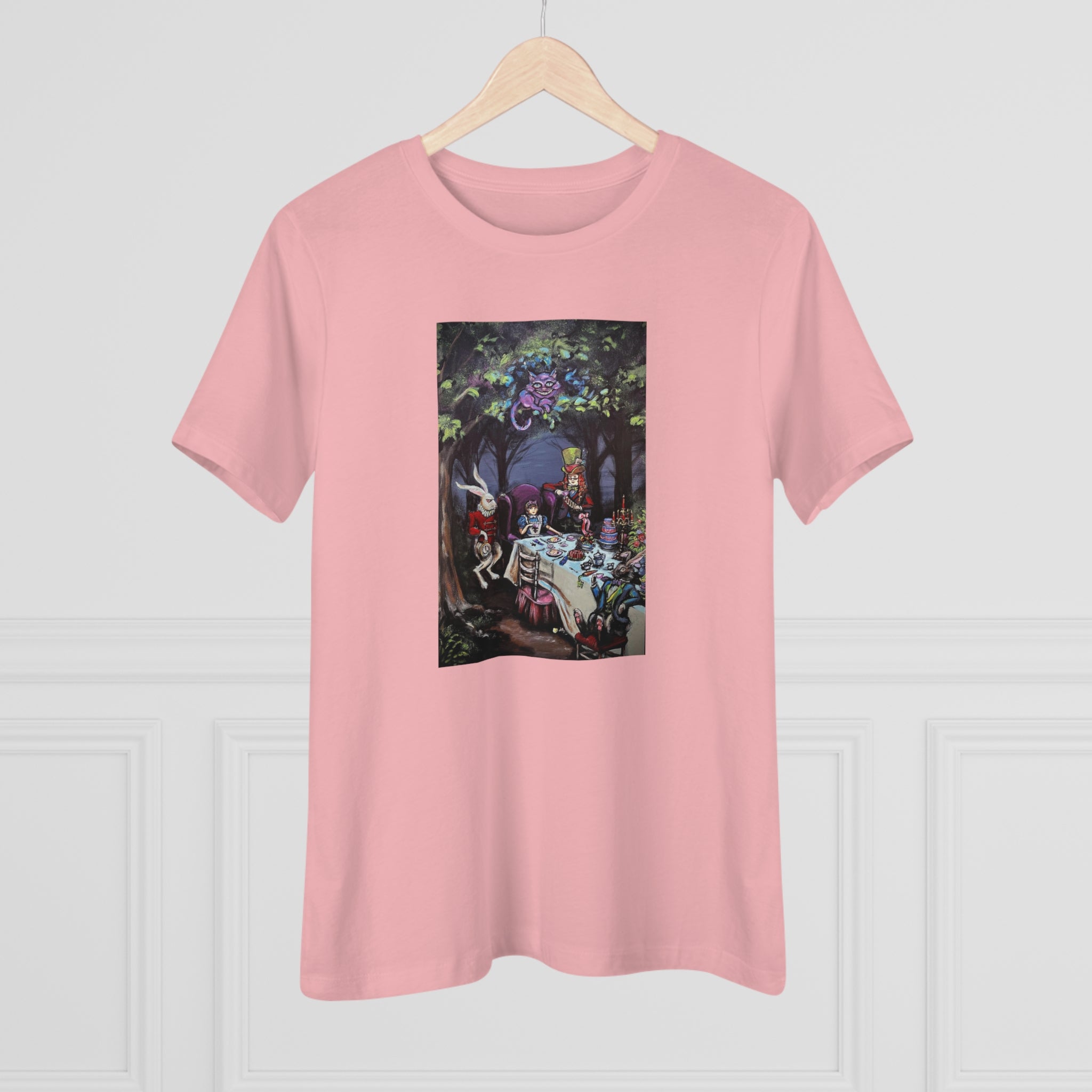 Scared & Alone "Mad Hatter's Tea Party" by Richard-Lael Lillard Women's Premium Gallery Tee