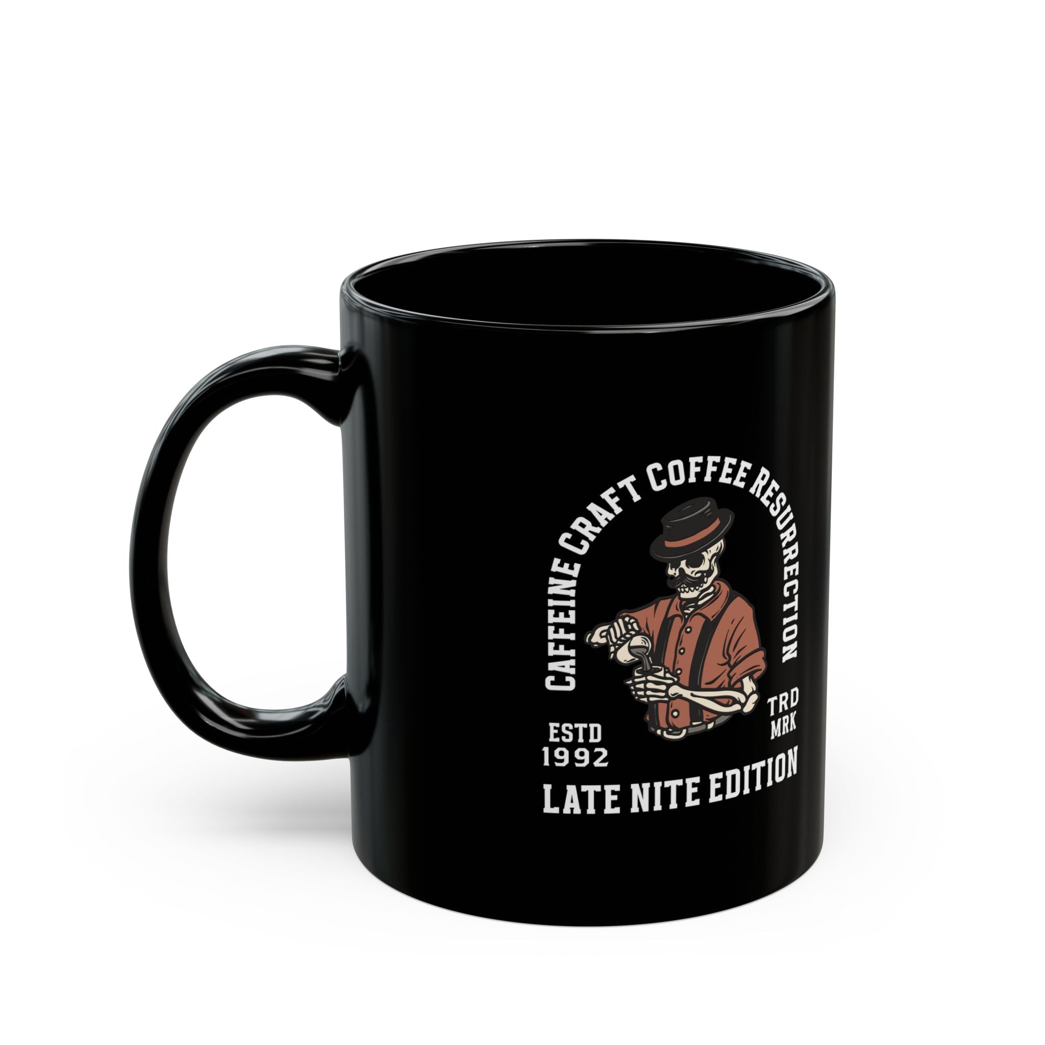 Caffeine Craft Coffee Resurrection 11oz Black Mug