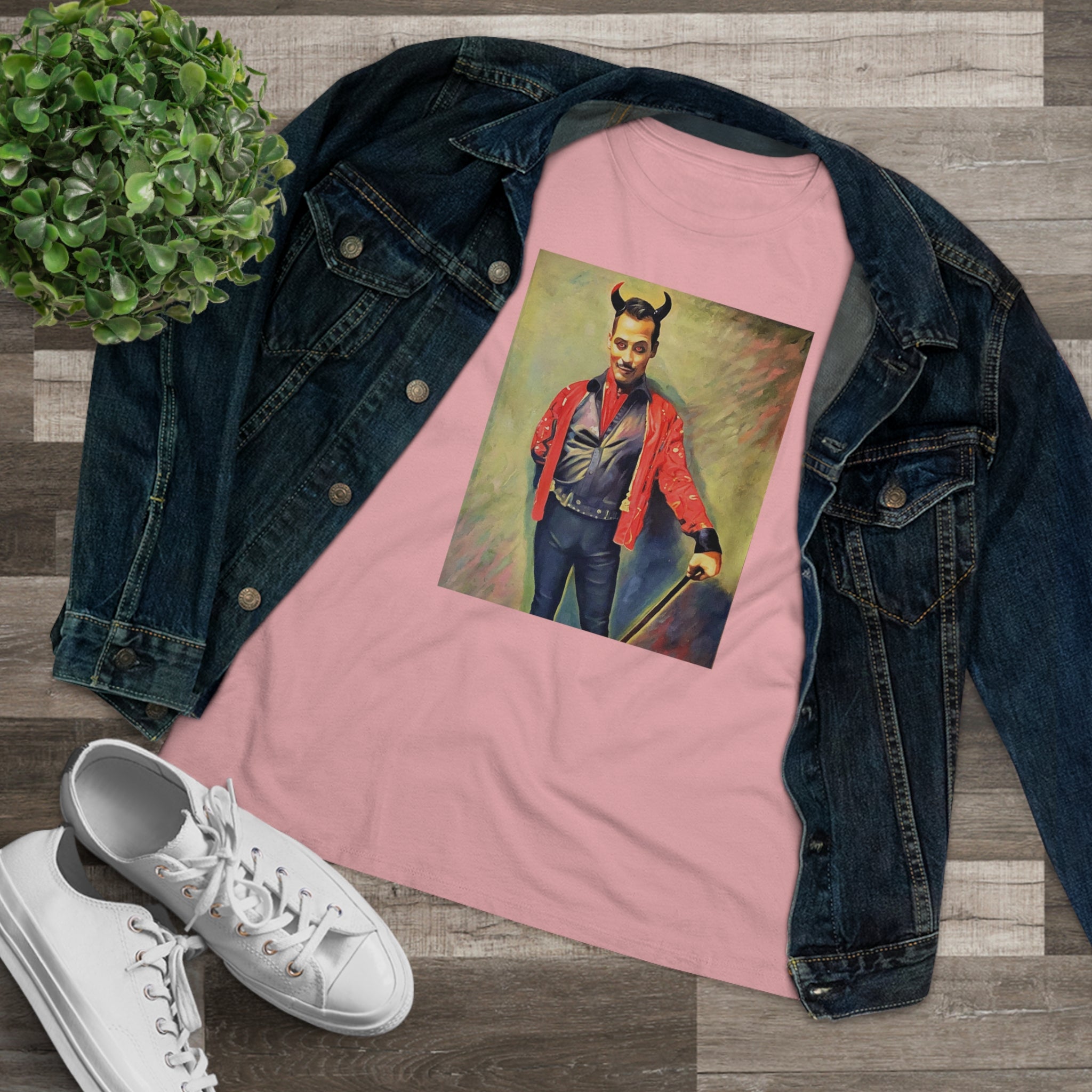 Scared & Alone "You Little Devil" by Richard-Lael Lillard Women's Premium Gallery Tee