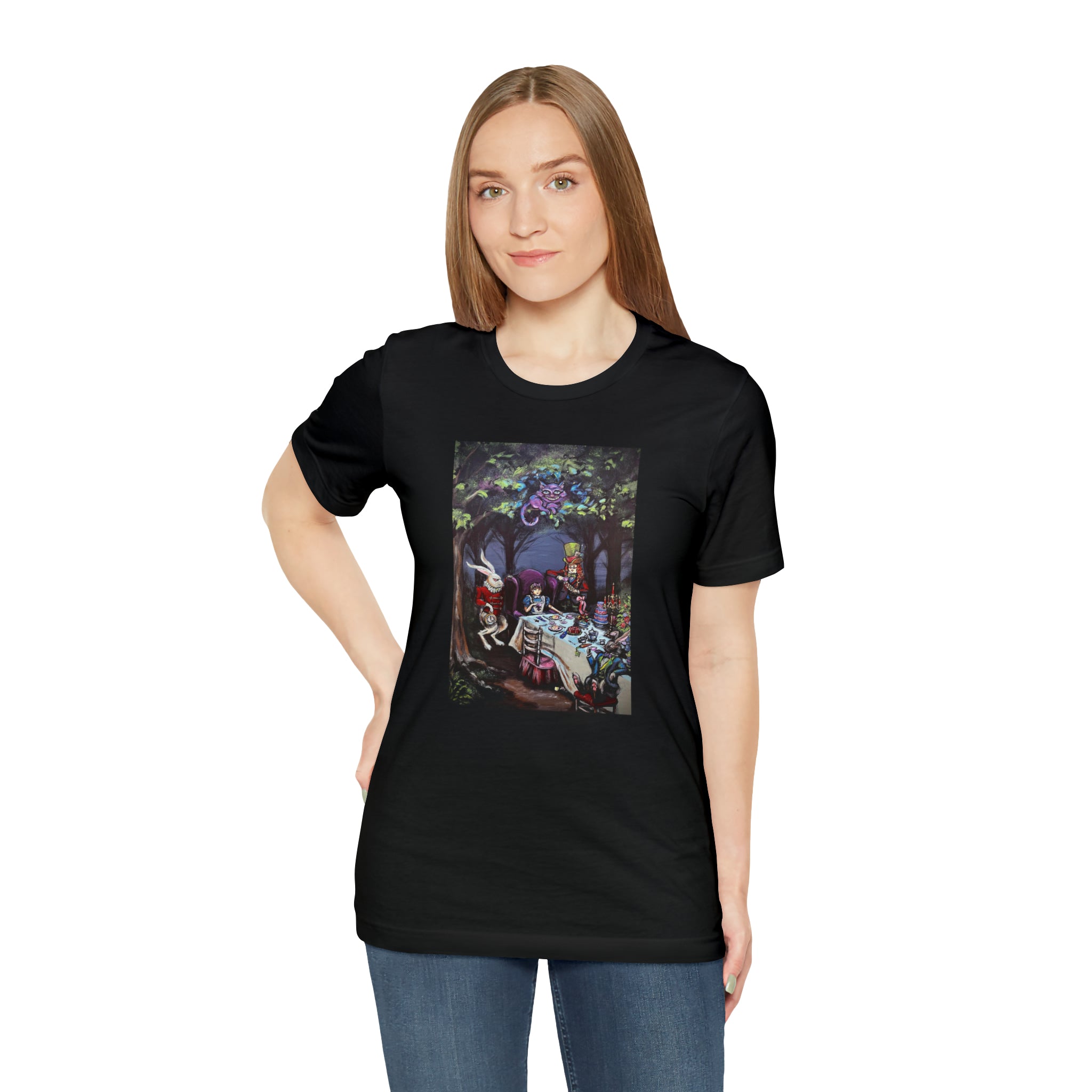 Scared & Alone Richard Lael's "Mad Hatter's Tea Party" Unisex Gallery Tee
