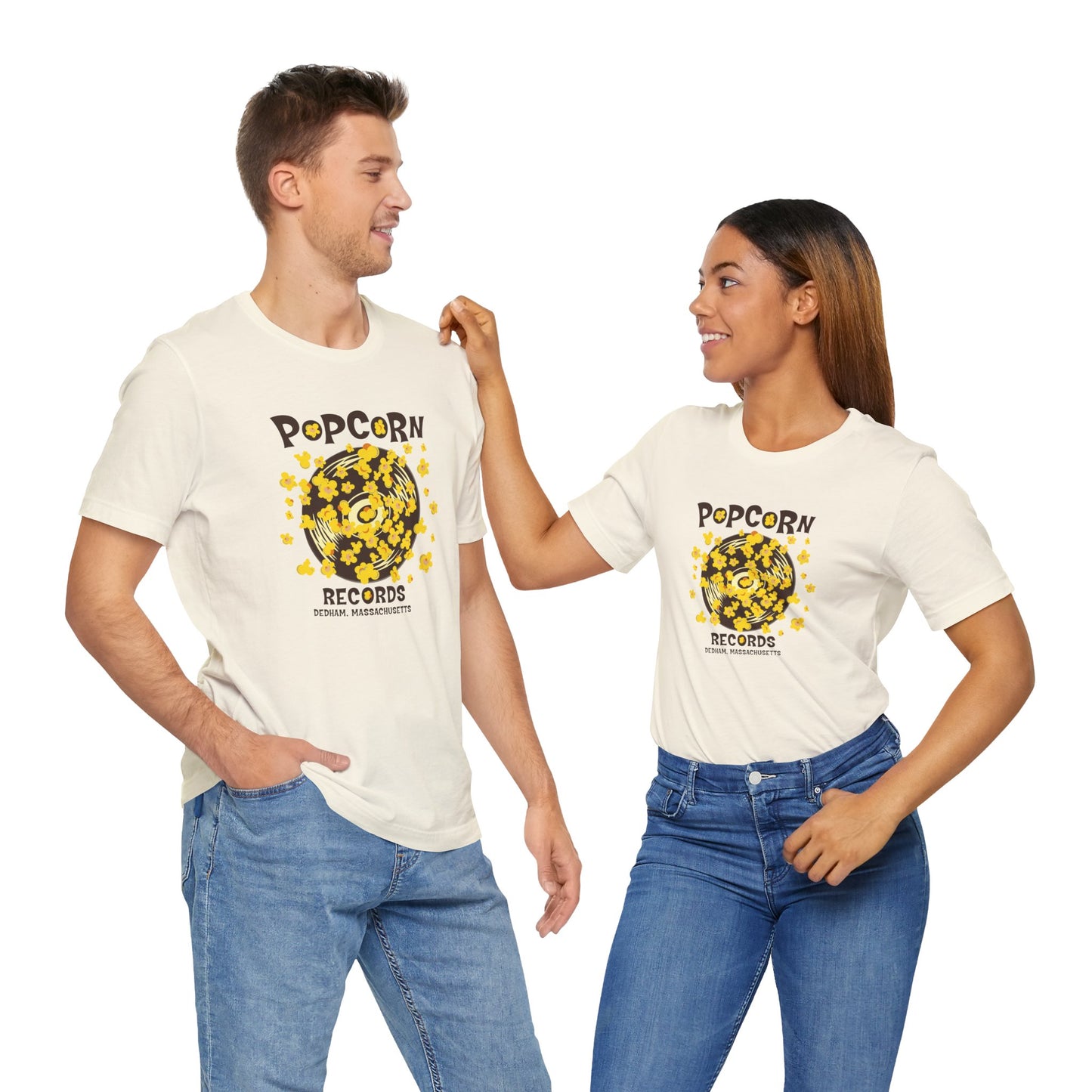 Popcorn Records Unisex Jersey Short Sleeve Tee