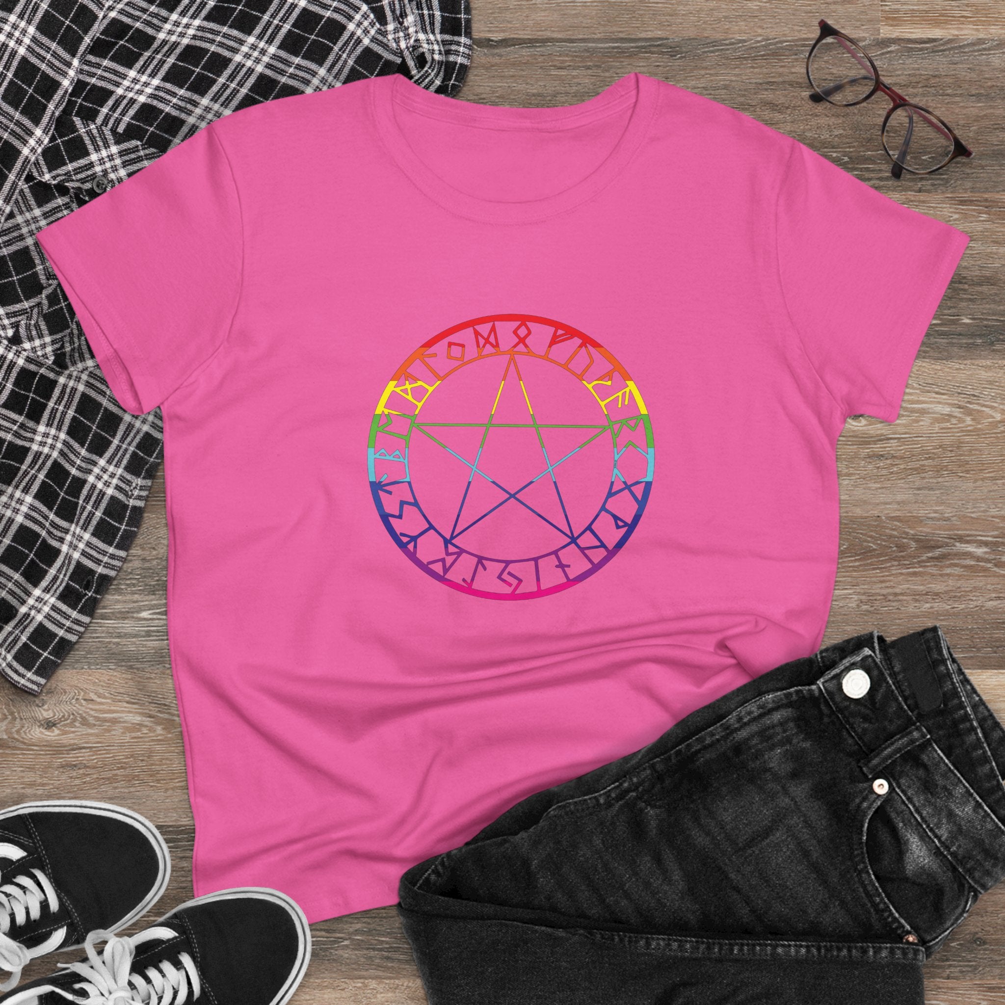 Spellcaster Women's Easy Tee - Rainbow Witch