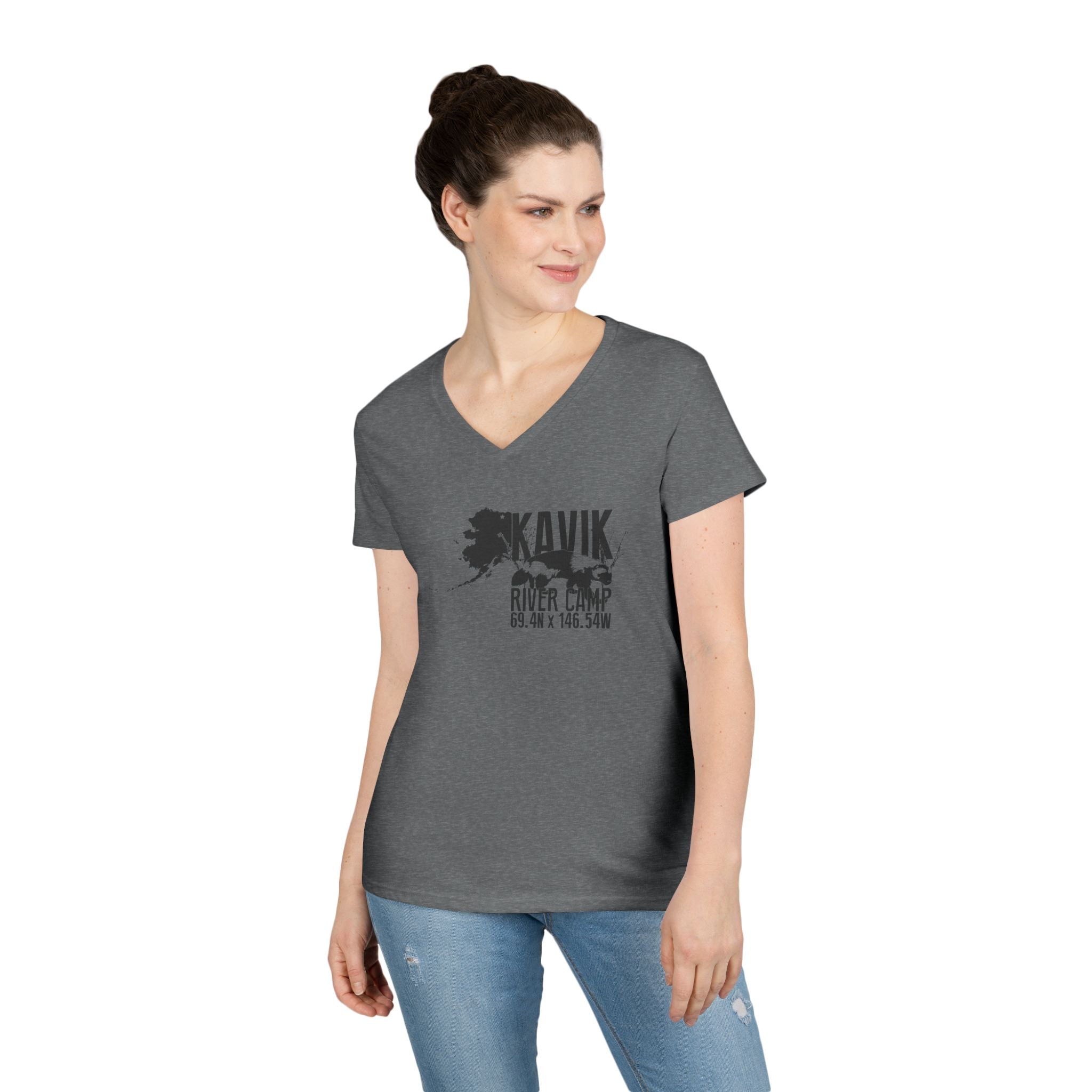 Sue's Kavik Logo Ladies' V-Neck T-Shirt