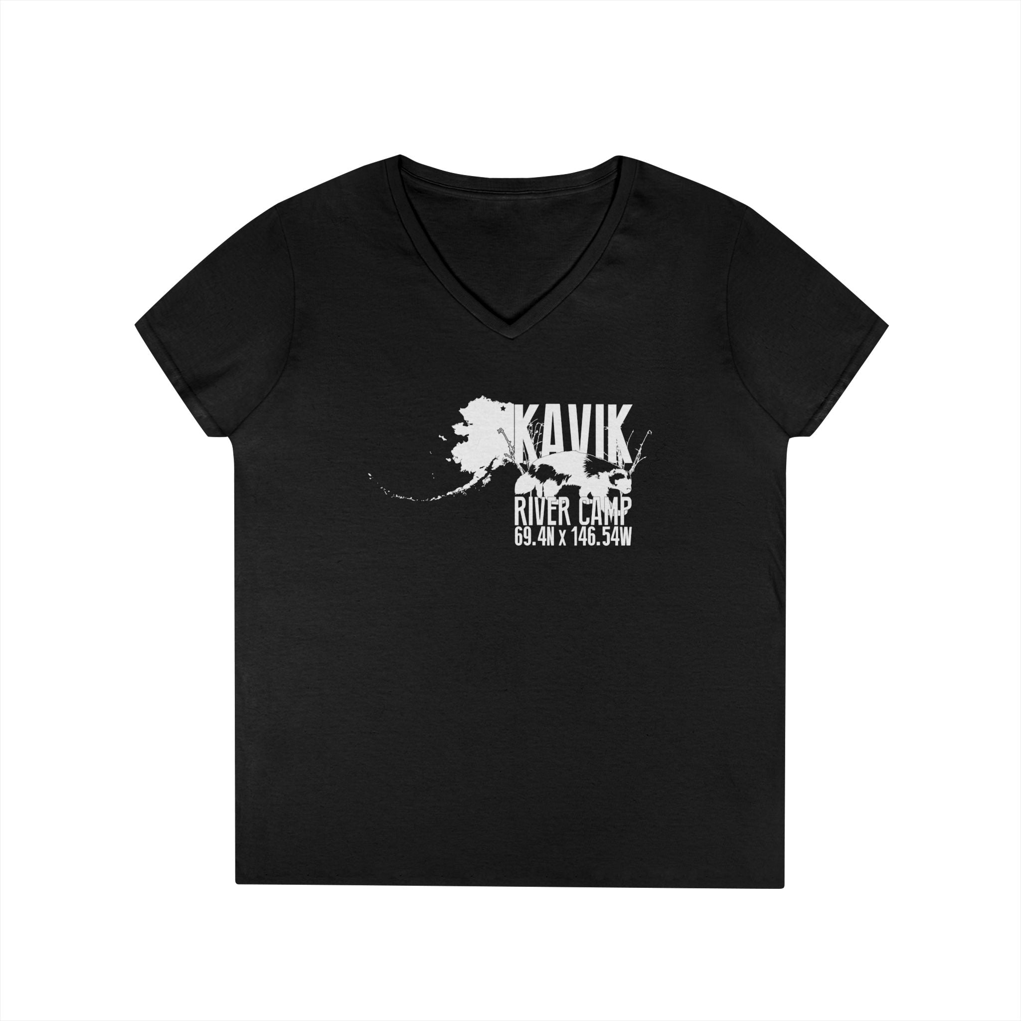 Sue's Kavik Logo Ladies' V-Neck T-Shirt