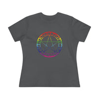 Spellcaster Casual Fit Women's Tee - Rainbow Witch