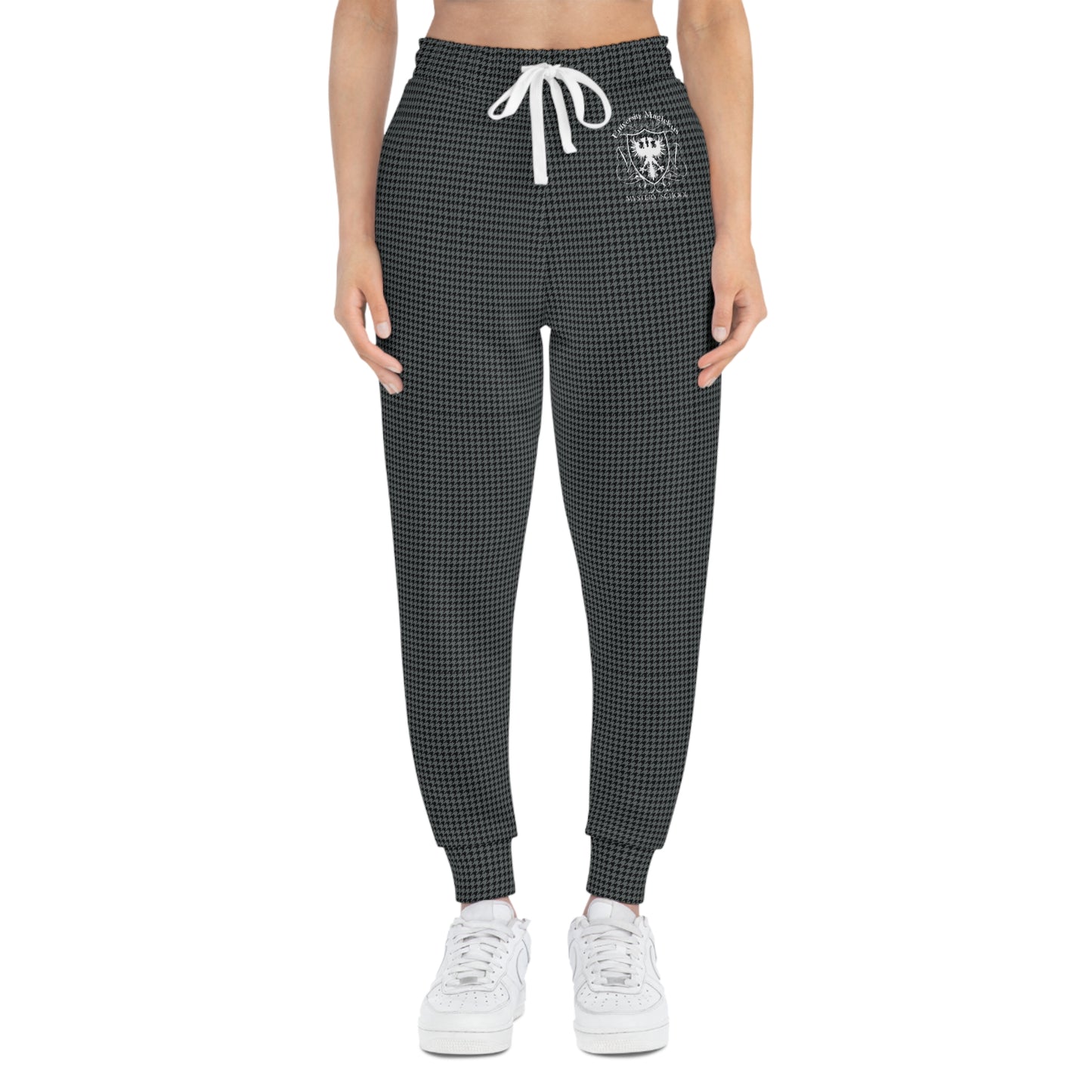 University Magickus School Emblem Athletic Joggers  in Carbon/Black