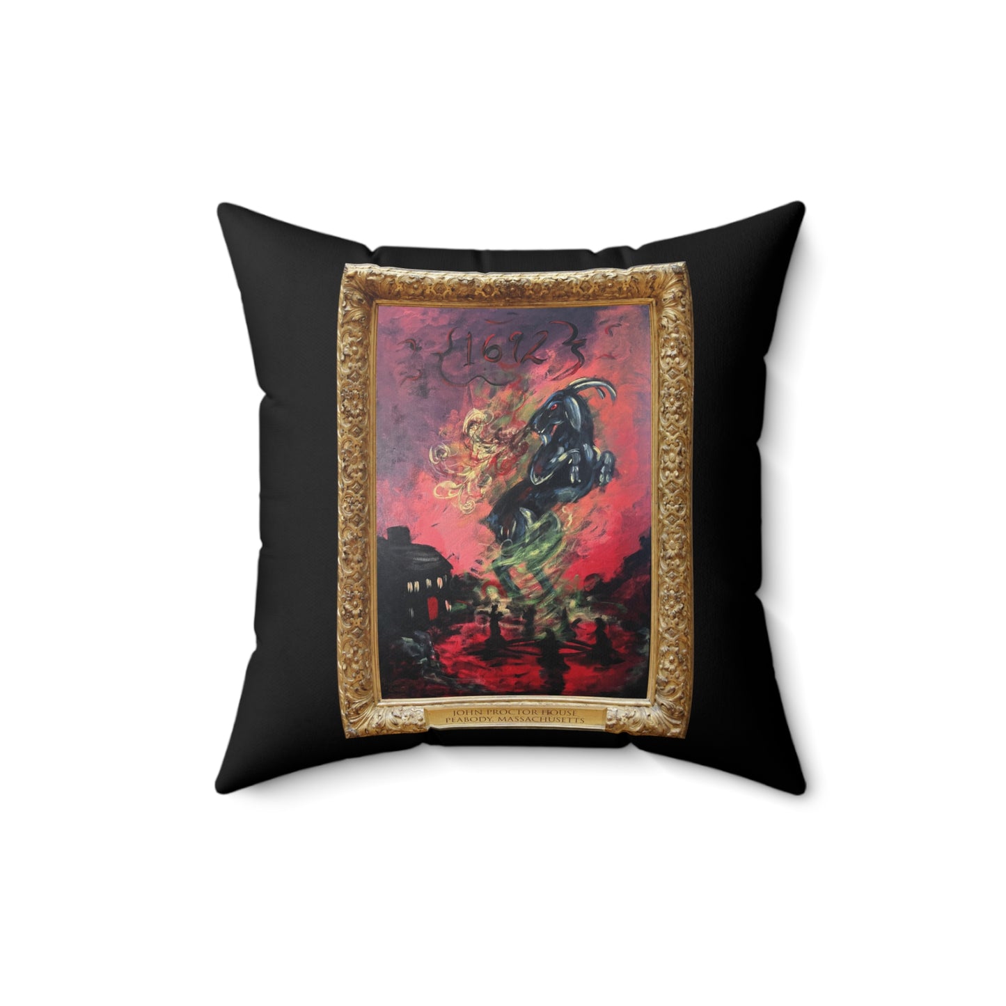 Scared & Alone Richard-Lael's "The Proctor House" Gallery Cloth Square Pillow